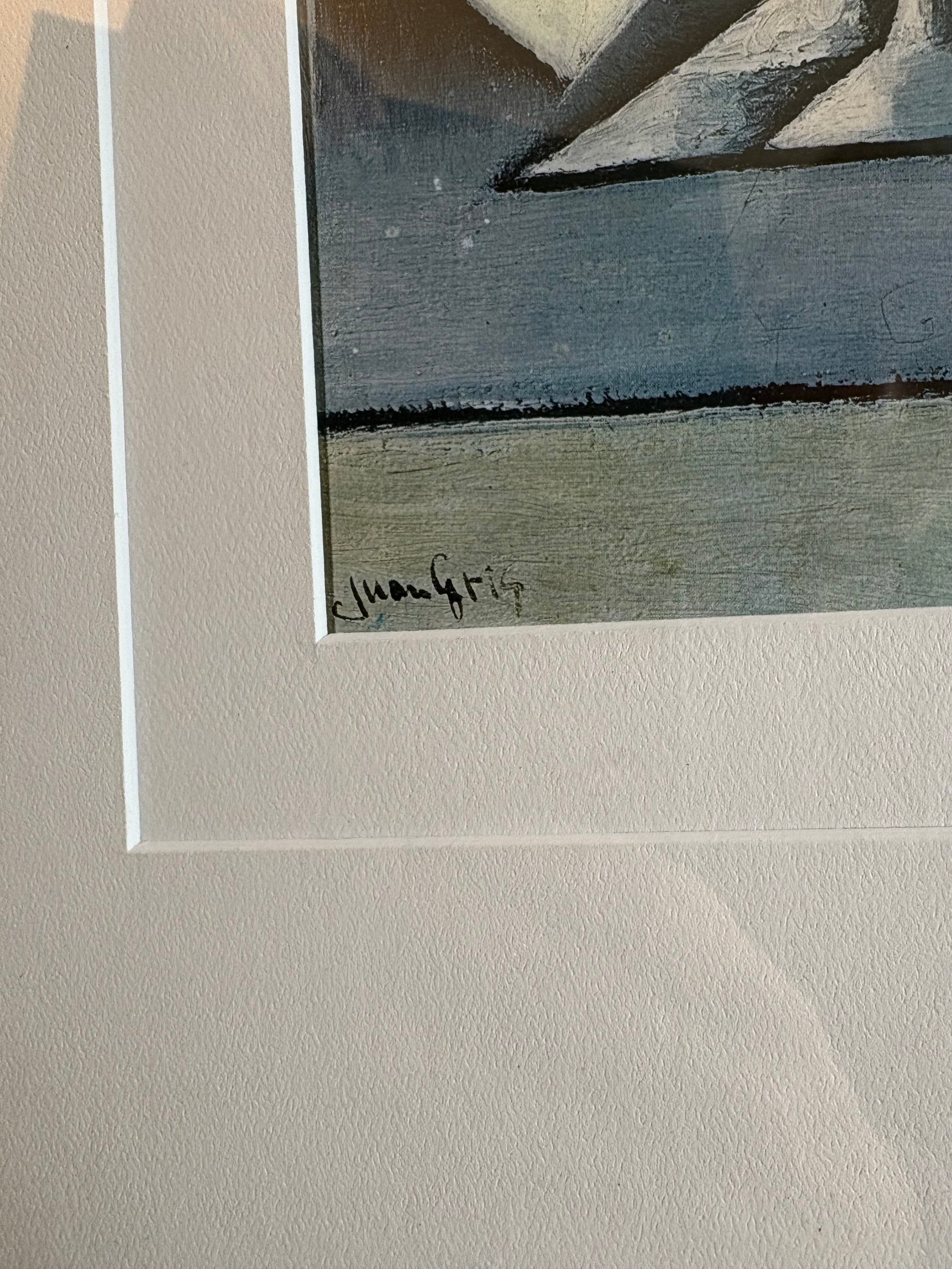 Vintage Juan Gris print, “Bottle and Pitcher”, framed art, Cubism