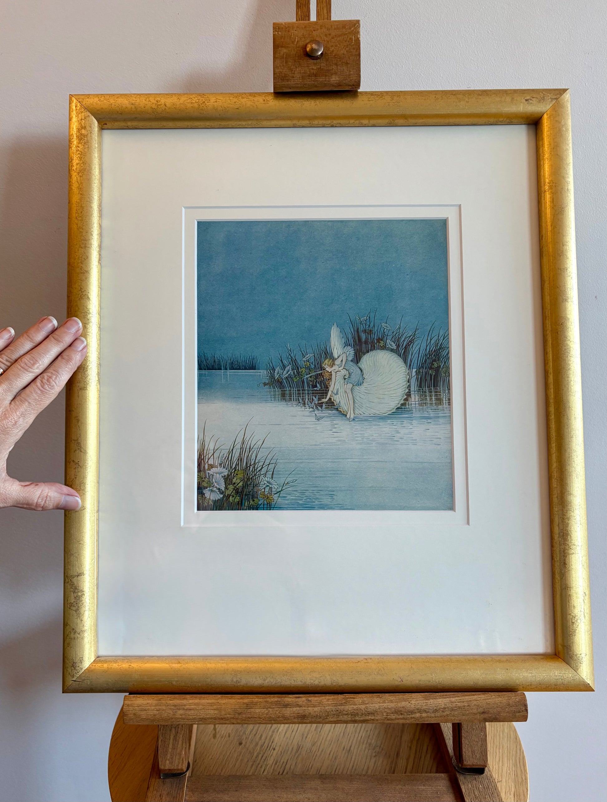 1931 Authentic antique Ida Rentoul Outhwaite print "Fairyland", 1st Edition UK, framed vintage art