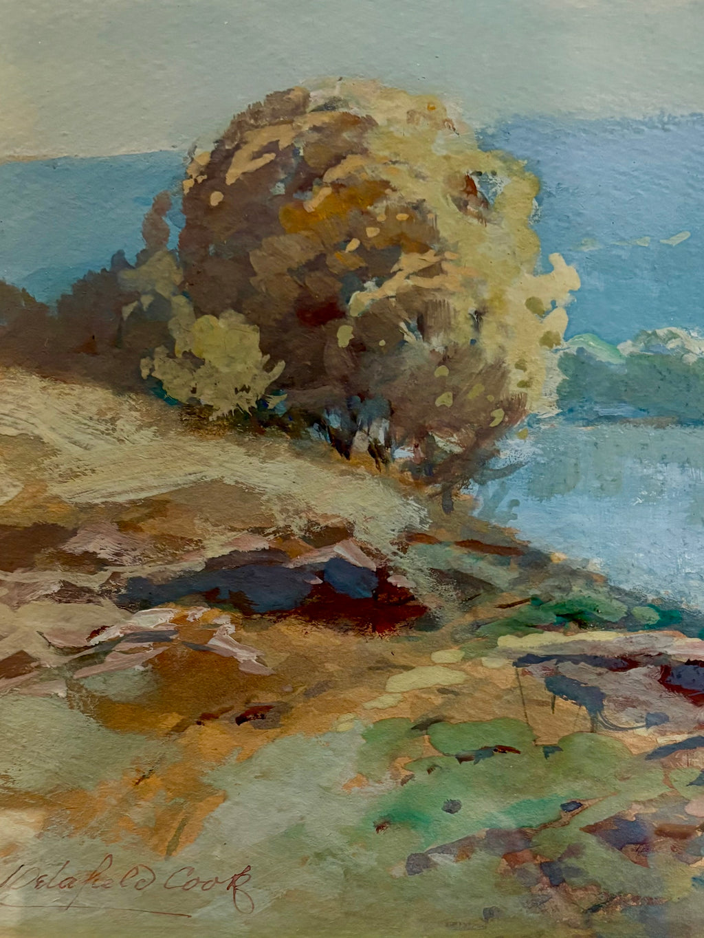 Original antique painting, William Delafield-Cook, Australian Impressionist, framed art