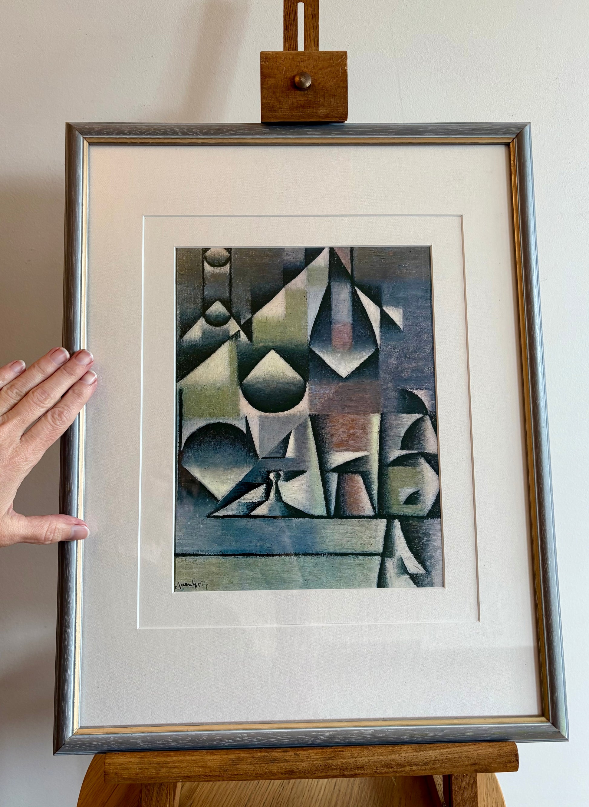 Vintage Juan Gris print, “Bottle and Pitcher”, framed art, Cubism