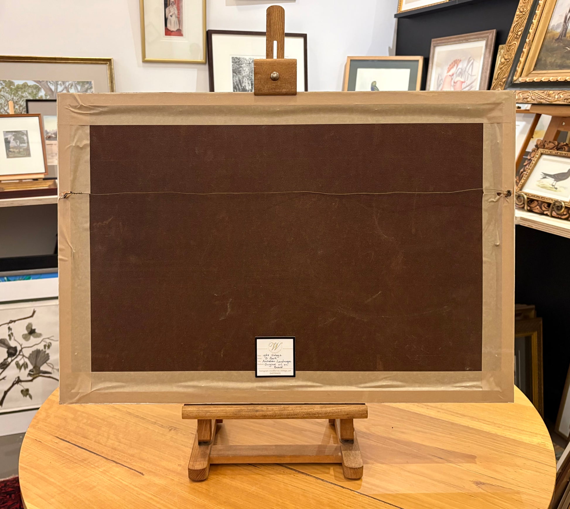 Mid Century original Australian landscape painting, signed framed artwork