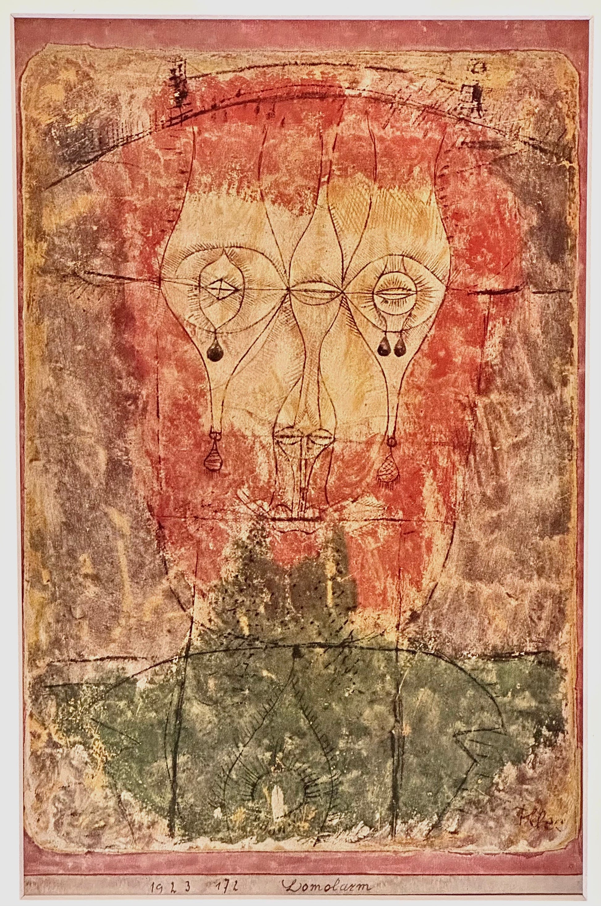 1950s vintage print after Paul Klee, Mid-Century, Surrealism, framed wall art