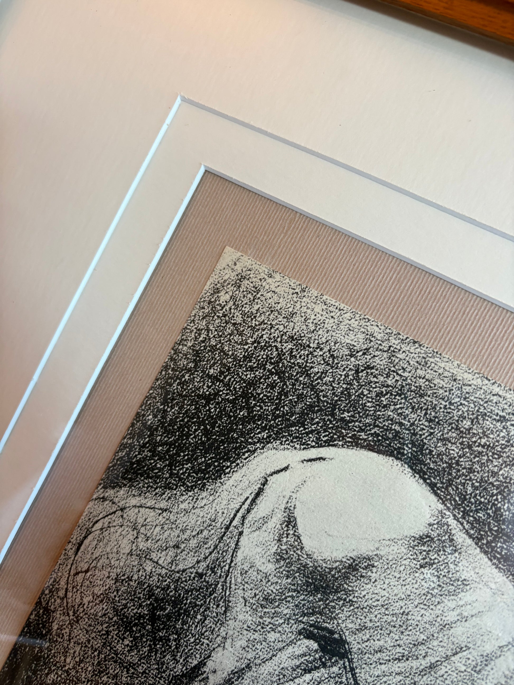 1928 Rare antique print, French, Seurat, drawing folio, framed art, portrait, horse