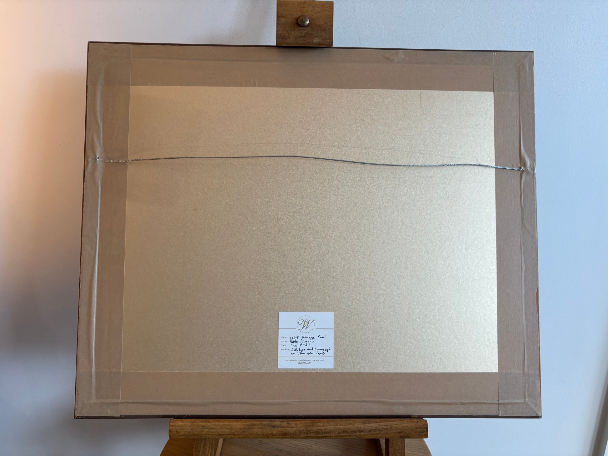 1948 Picasso collotype print, mid century, ceramic ceramic plate, bird