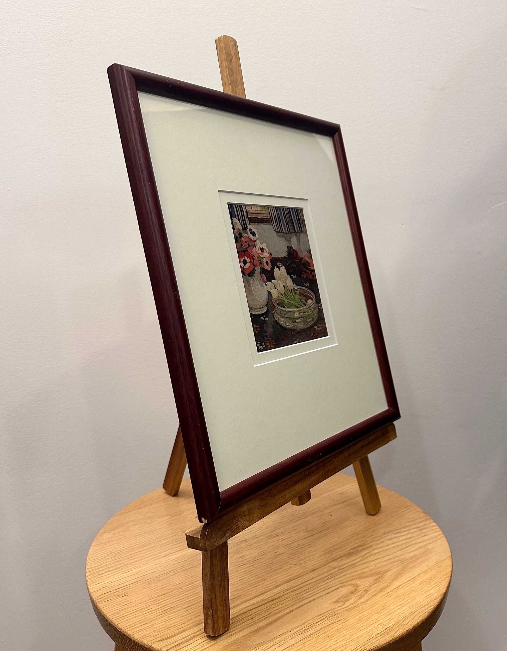 1920s Margaret Preston print, genuine antique, miniature, framed artwork, Australian, flowers