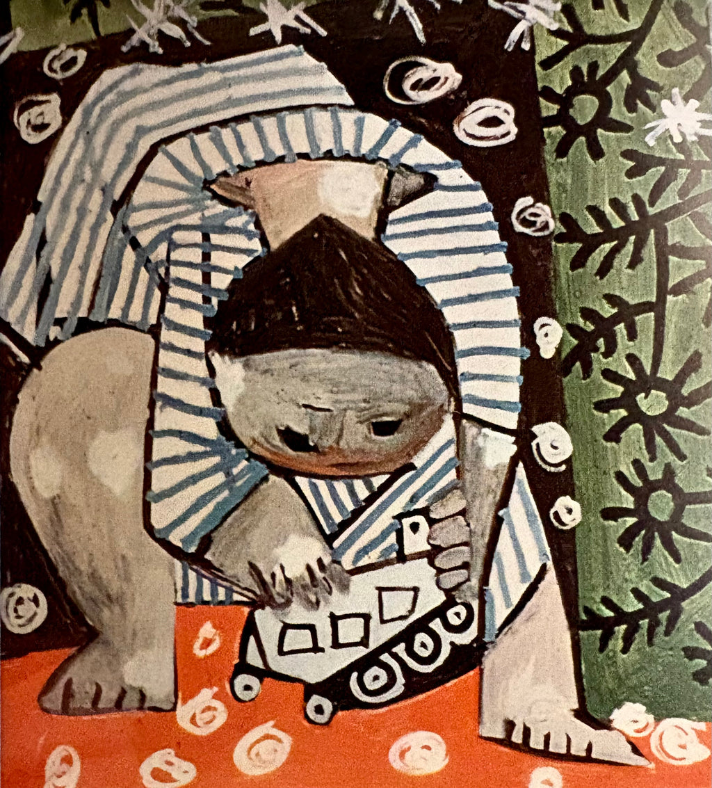 1960s Picasso print, vintage framed art, “Child” Mid Century