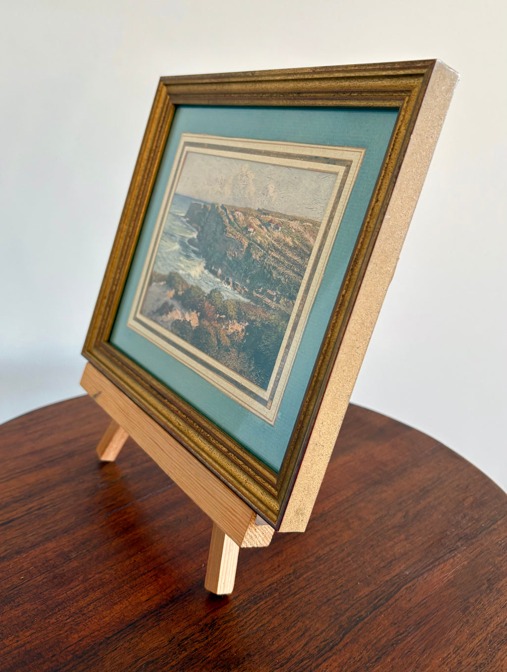 Antique miniature Australian landscape print, “Bronte Headland”, framed art