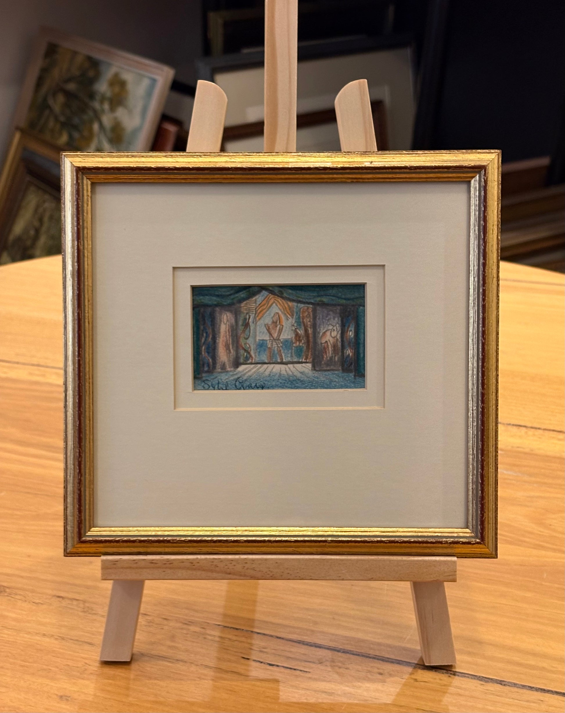 Original Sybil Craig Mid Century drawing, Australian framed artwork