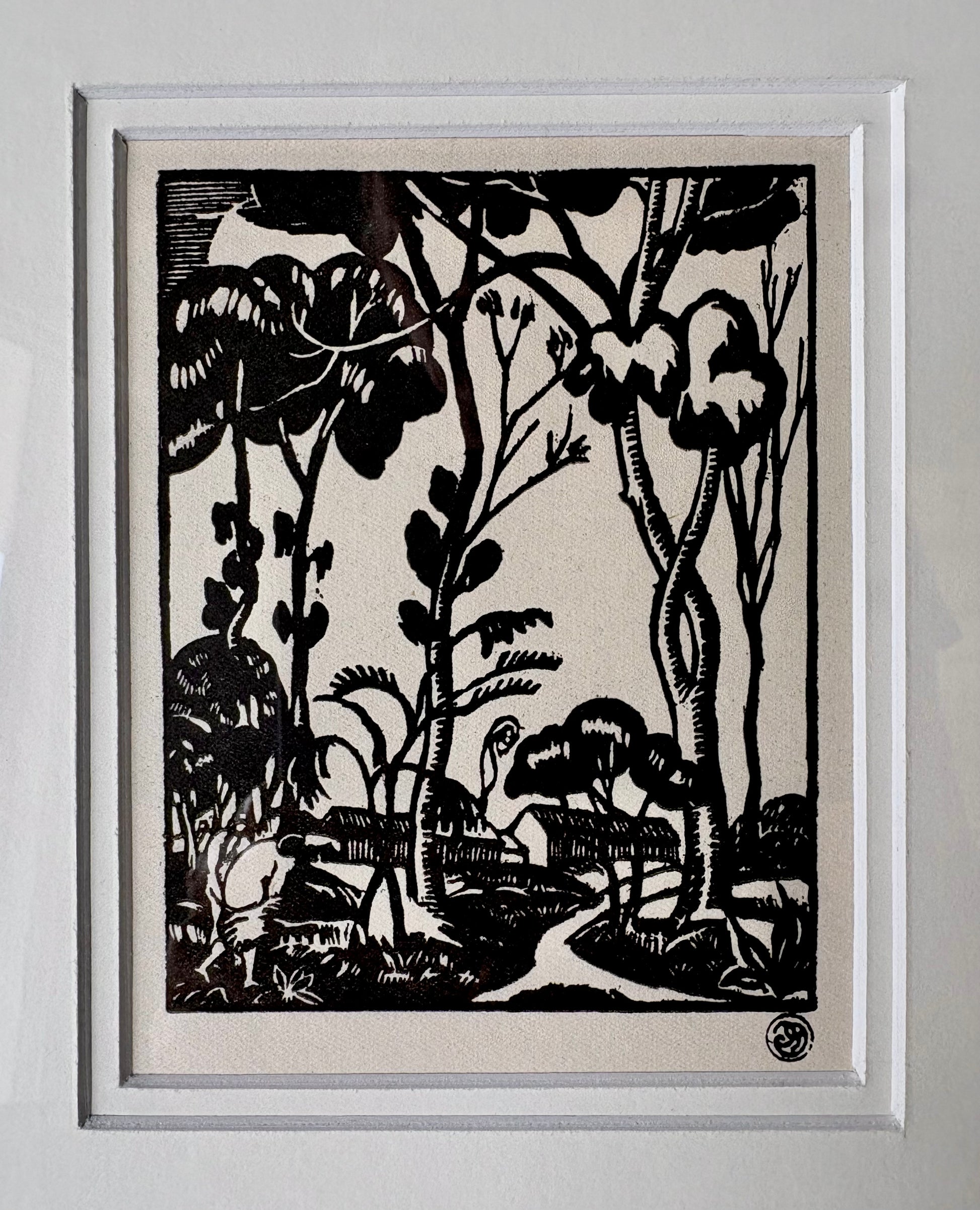 1920s antique print after Roger-Maurice Grillon, French framed vintage art
