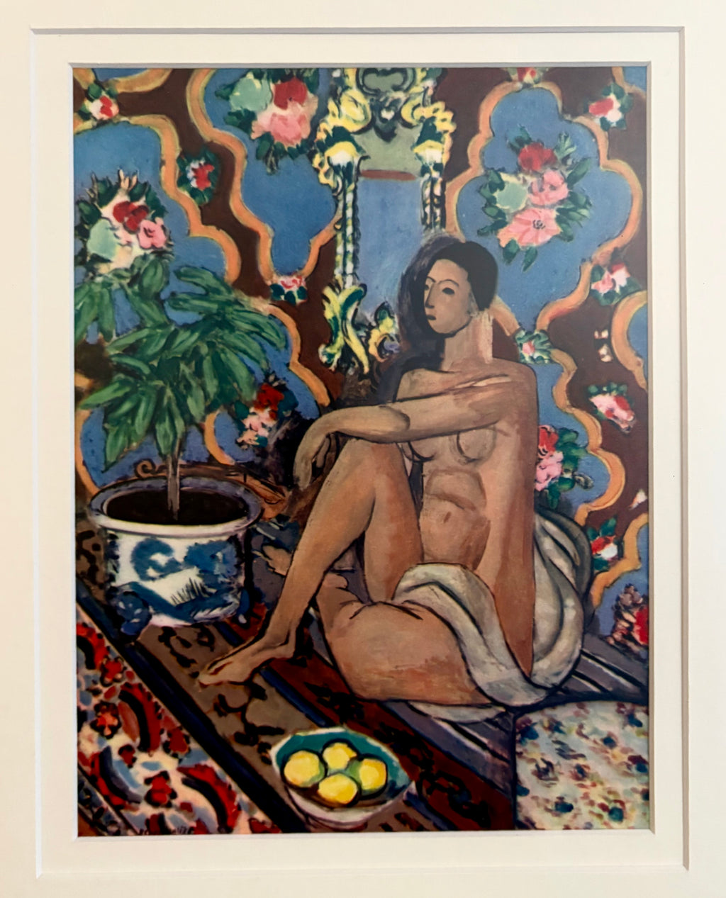 1930s Vintage Henri Matisse fine art print, framed art, mid-century wall art