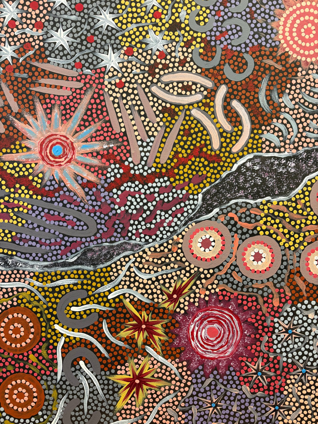 Original Aboriginal Painting, Michelle Possum, “Women’s Ceremony”