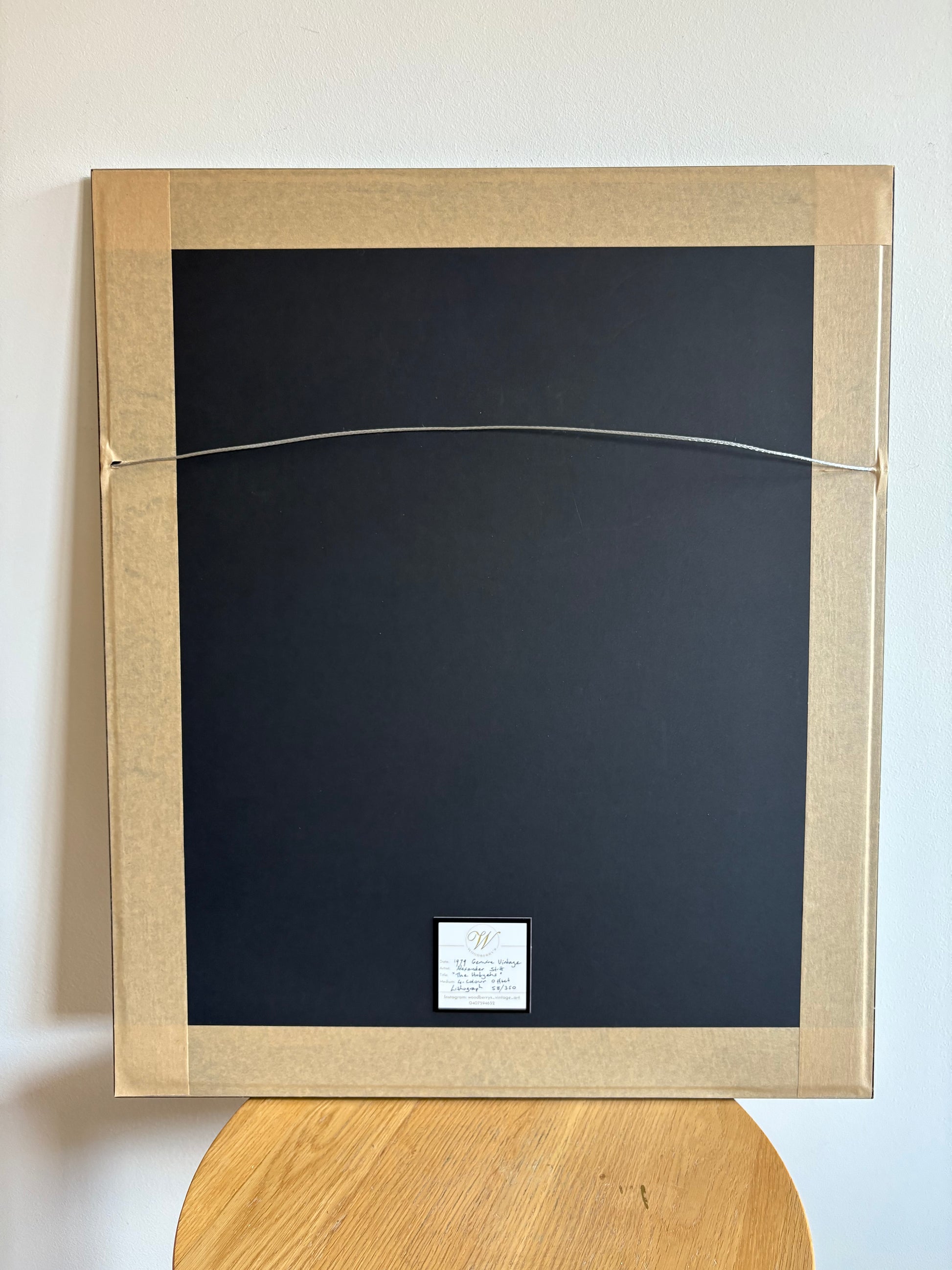 1979 Alexander Stitt limited edition lithographic print 58/350, dog, framed vintage art