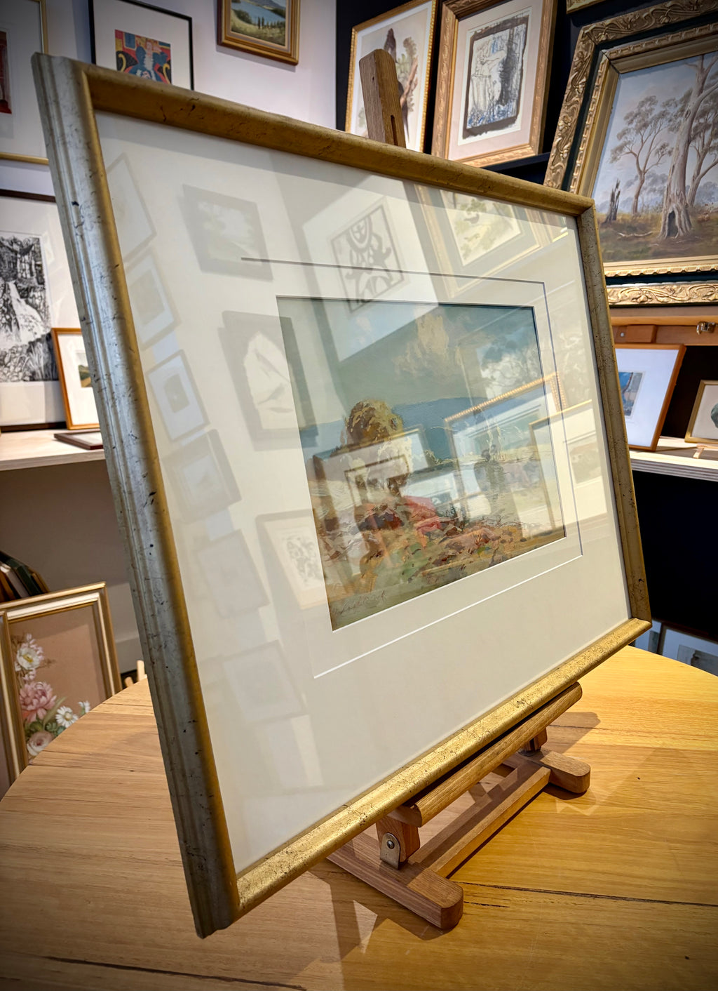 Original antique painting, William Delafield-Cook, Australian Impressionist, framed art