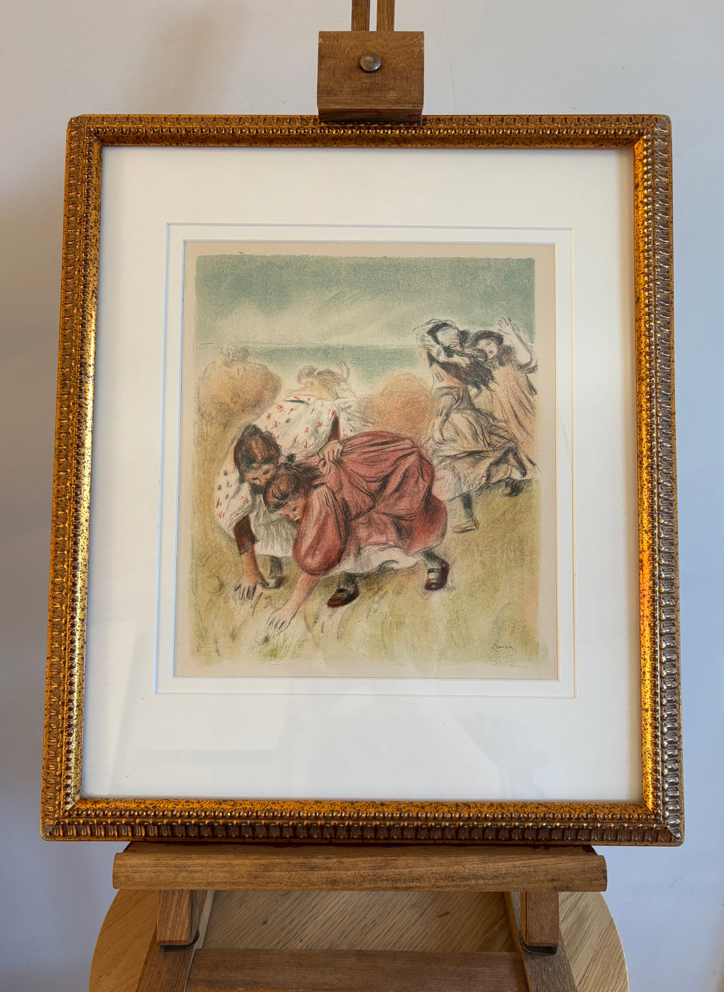 1951 Renoir Lithographic print, limited edition, French, framed vintage artwork