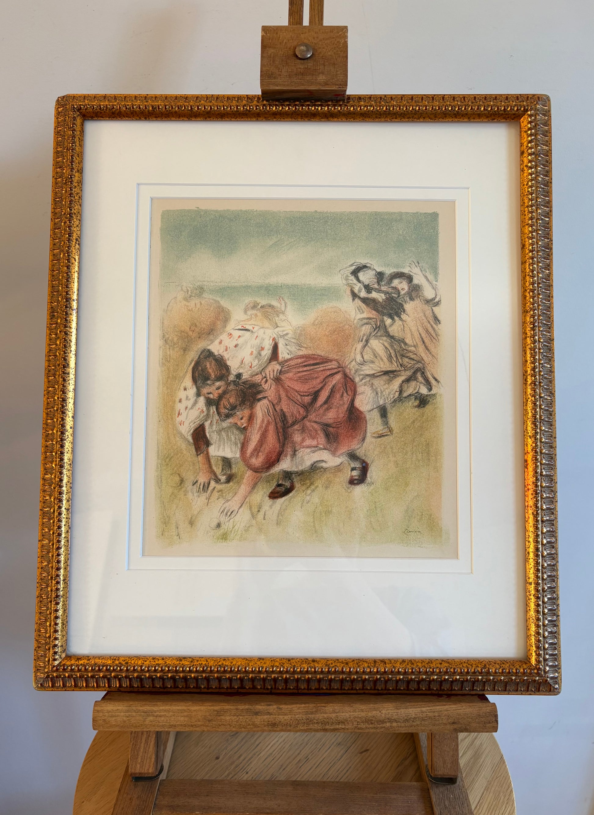 1951 Renoir Lithographic print, limited edition, French, framed vintage artwork