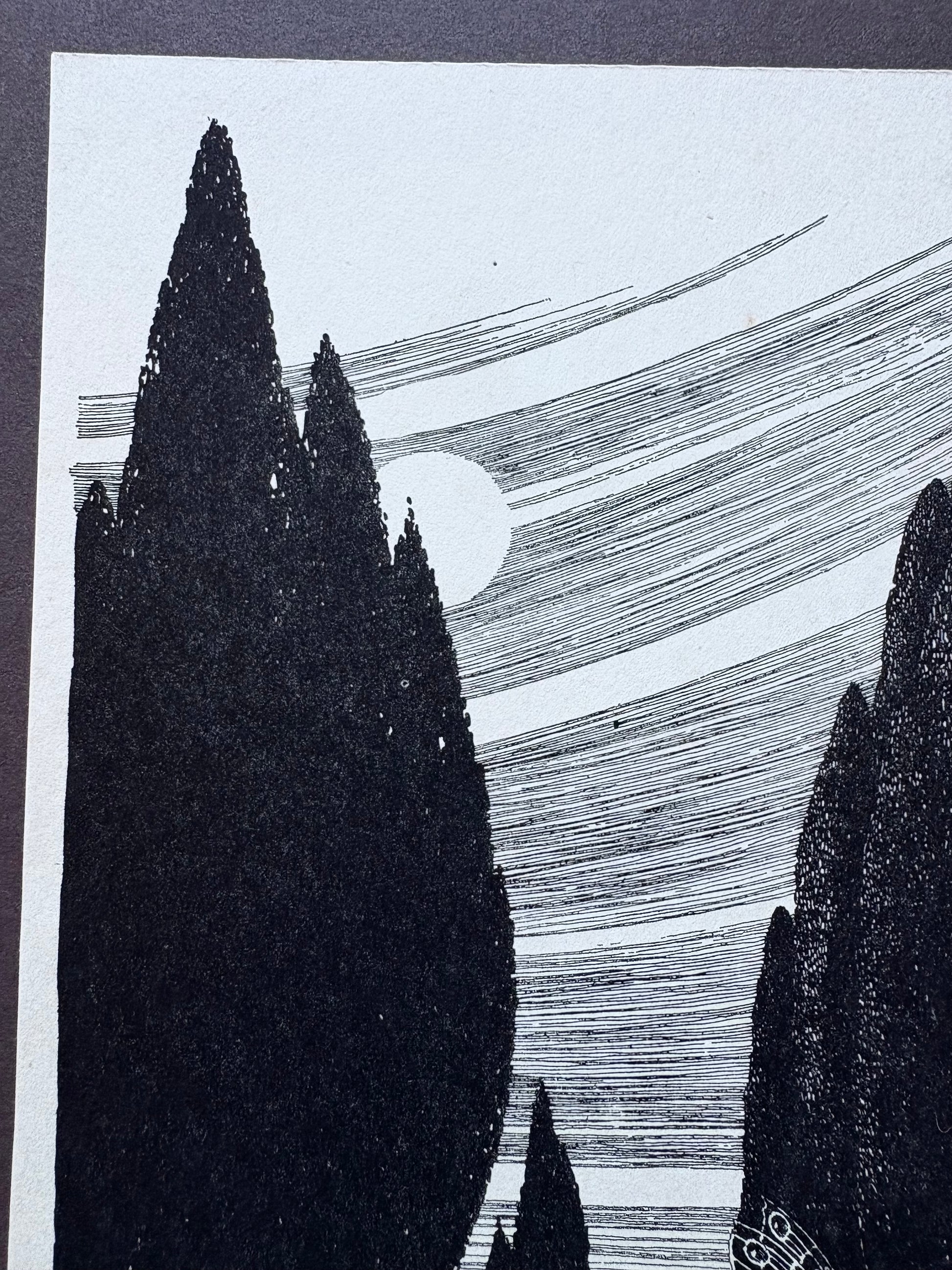 1931 Authentic antique Ida Rentoul Outhwaite print "Fairyland", 1st Edition UK, grave, fairy, art deco