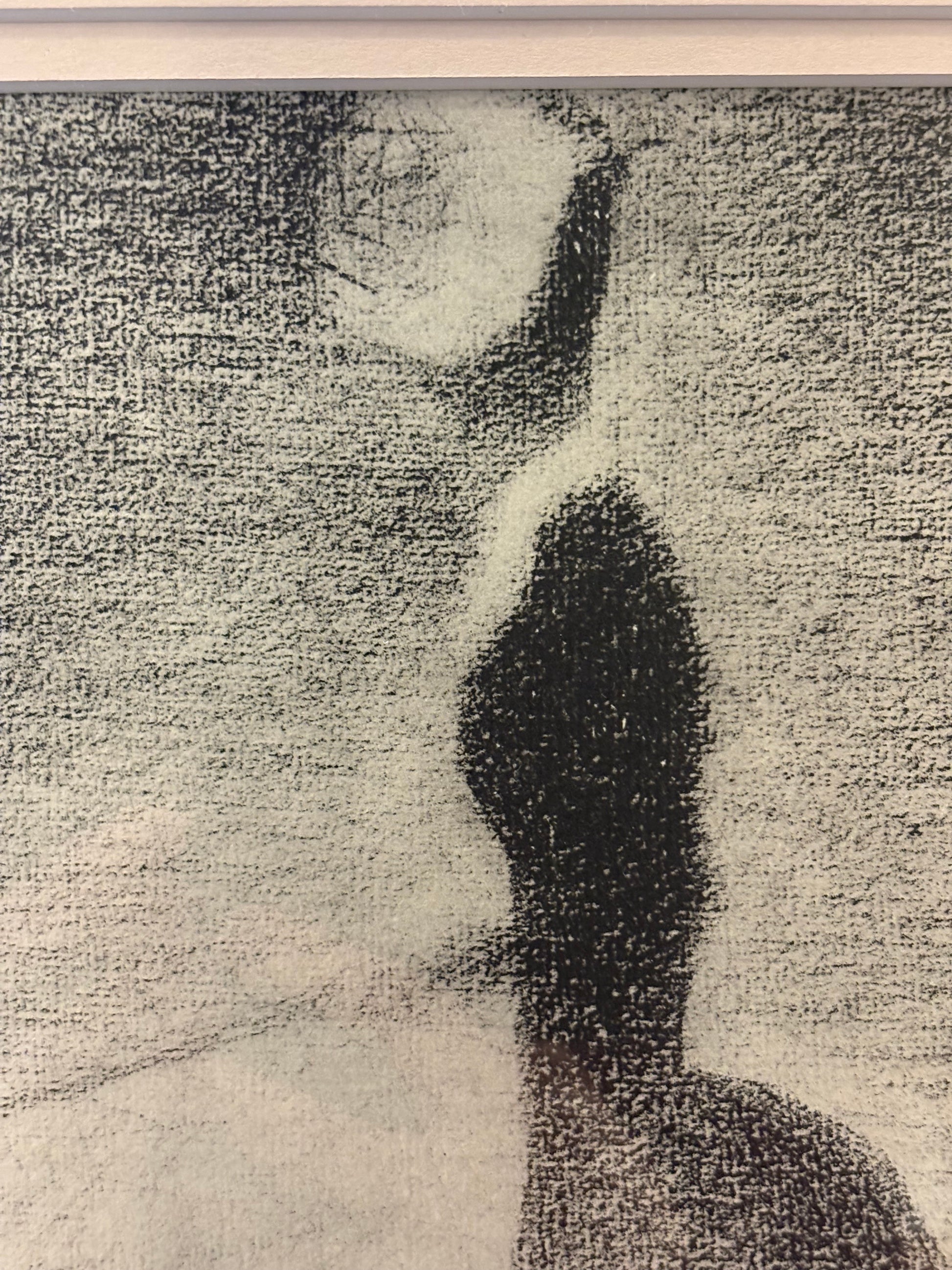 1928 Rare antique lithograph, French, Seurat, drawing folio, framed art