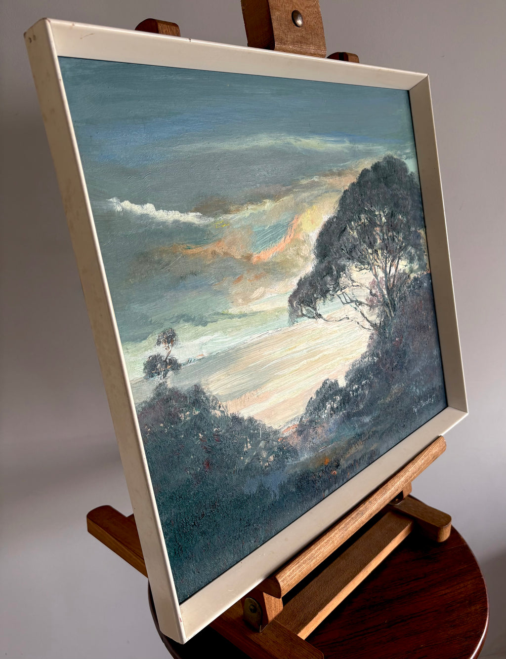 1960s original mid century oil painting, signed, Australian landscape