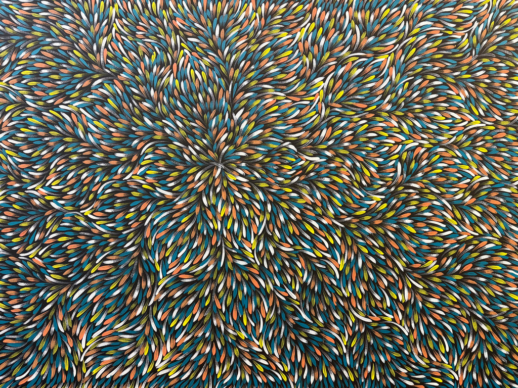 Huge Tammy Pitjarra, original painting on linen, Indigenous Australian artwork