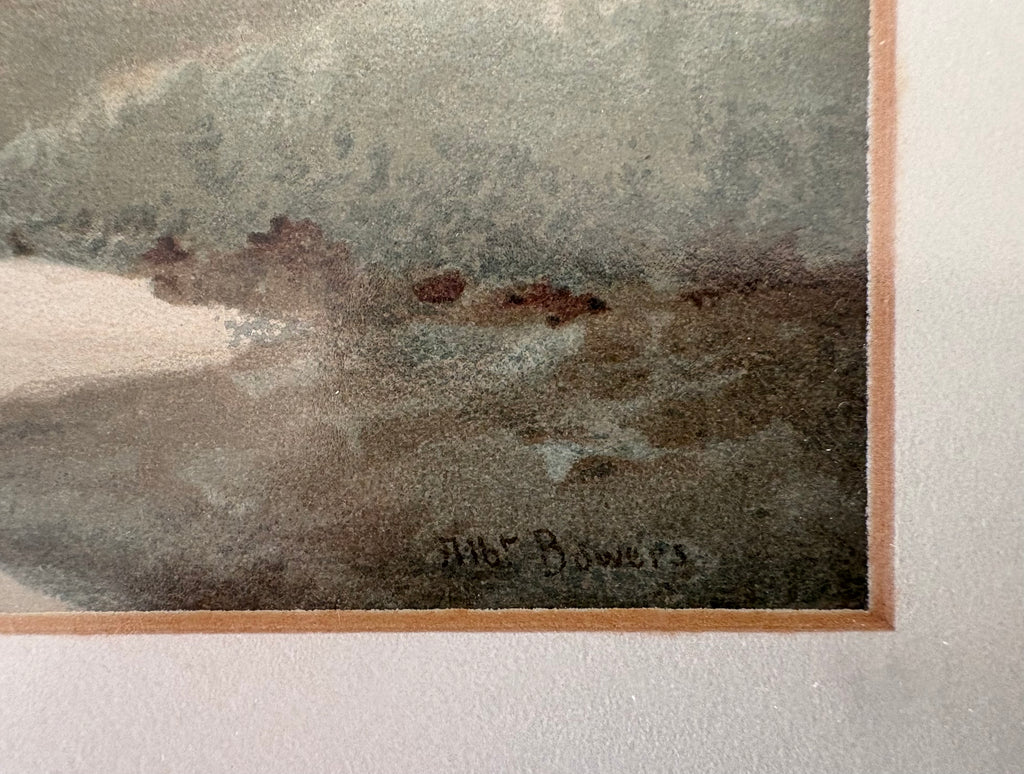 Trio of vintage British landscape chronographic prints, framed artworks