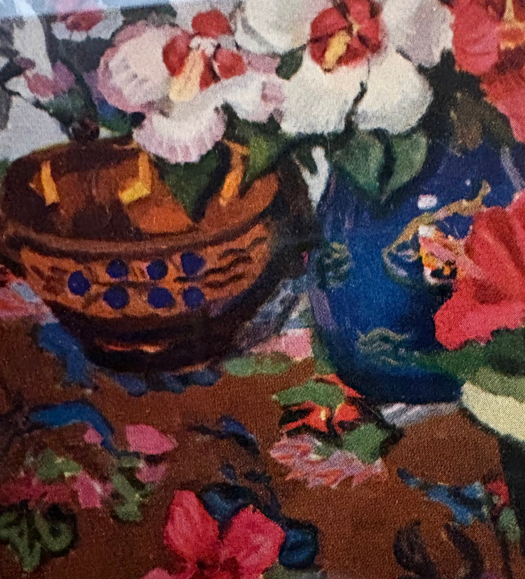 1930s Genuine antique Margaret Preston print, miniature, framed artwork, Australian, flowers