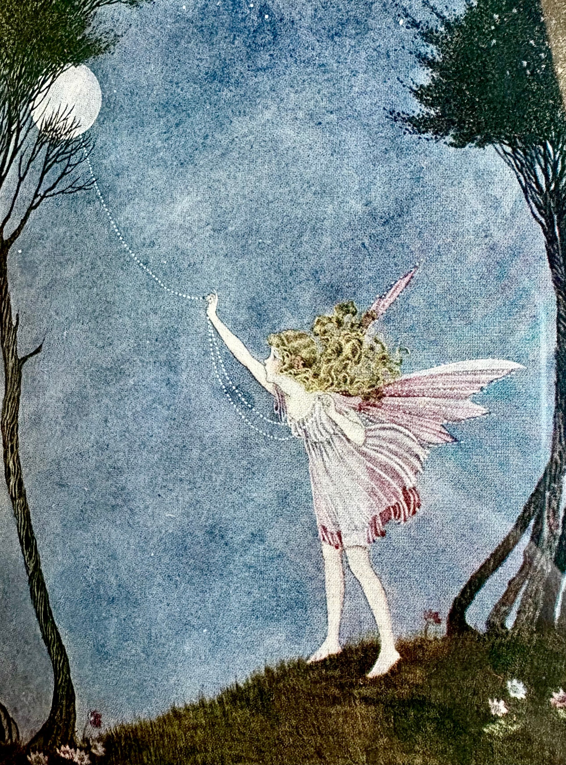 1931 Authentic antique Ida Rentoul Outhwaite print "Fairyland", 1st Edition UK, framed vintage art