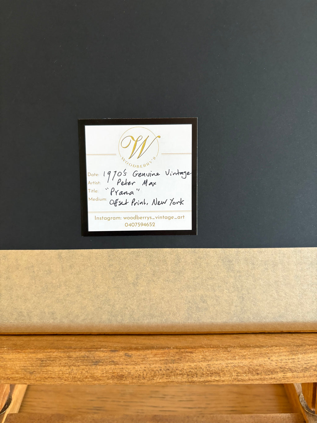 1970s vintage Peter Max print, Prana, Buddha, psychedelic, framed art