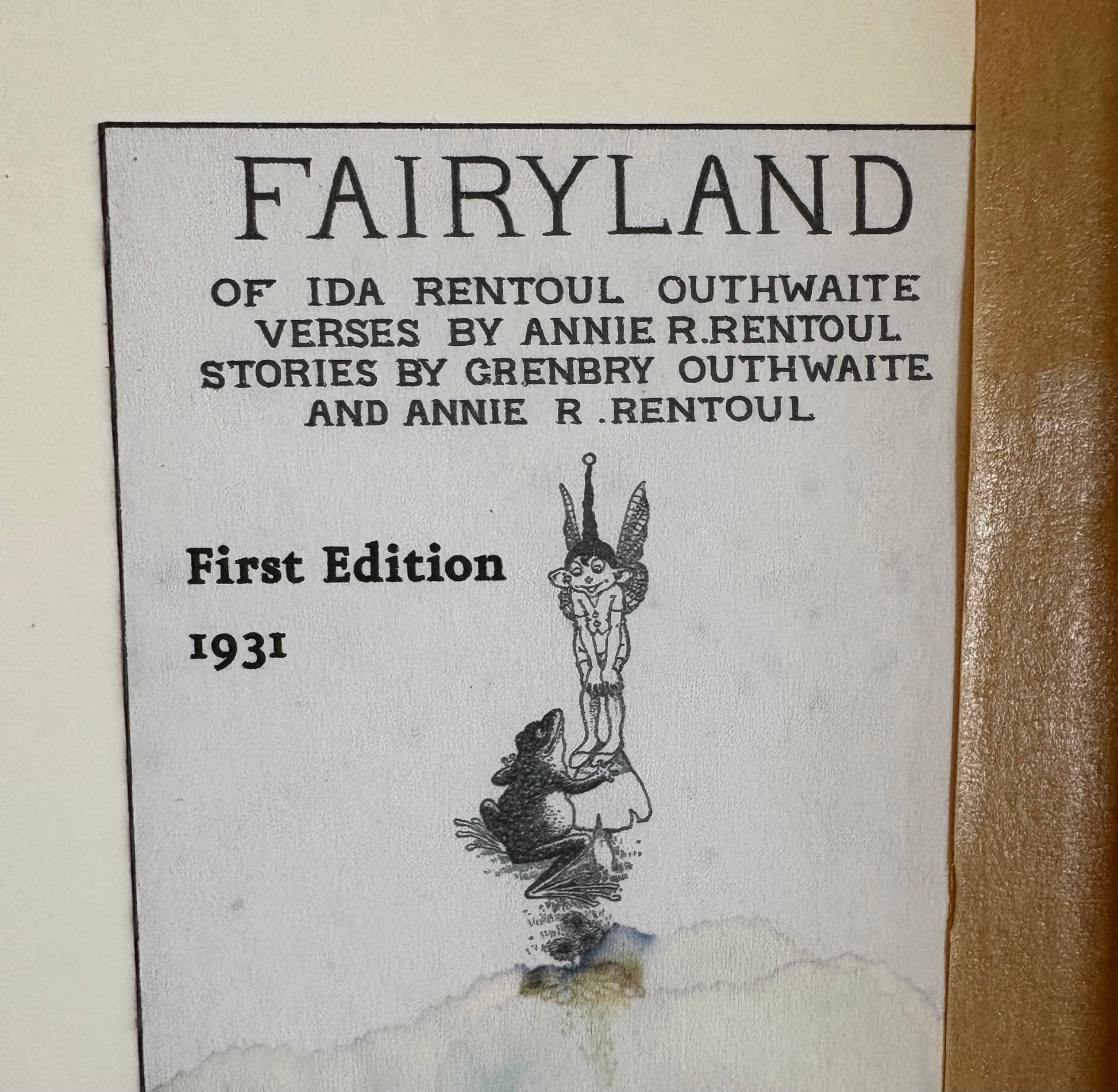 1931 Authentic antique Ida Rentoul Outhwaite print "Fairyland", 1st Edition UK, framed vintage art