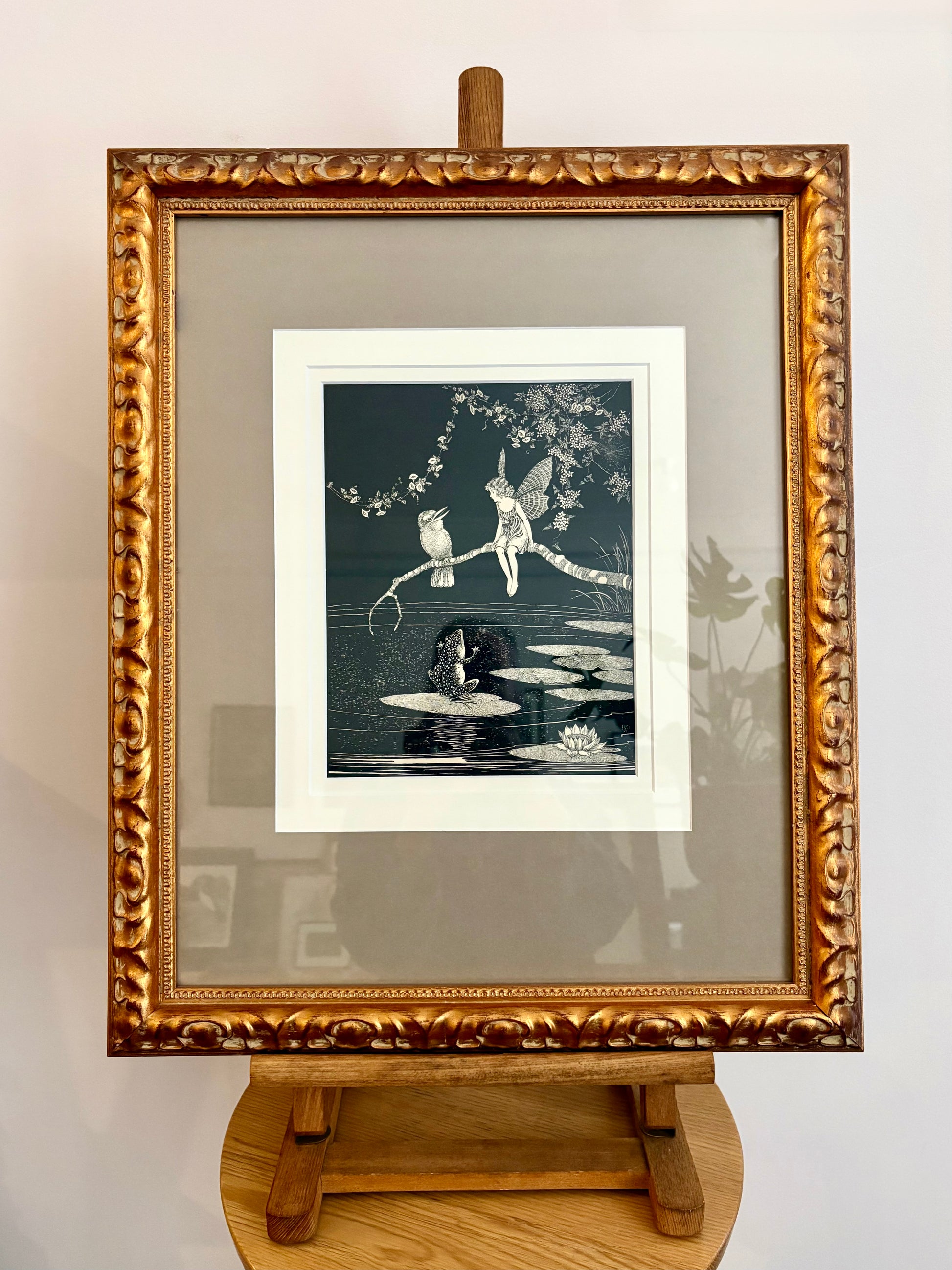 1931 Authentic antique Ida Rentoul Outhwaite print "Fairyland", 1st Edition UK, framed vintage art