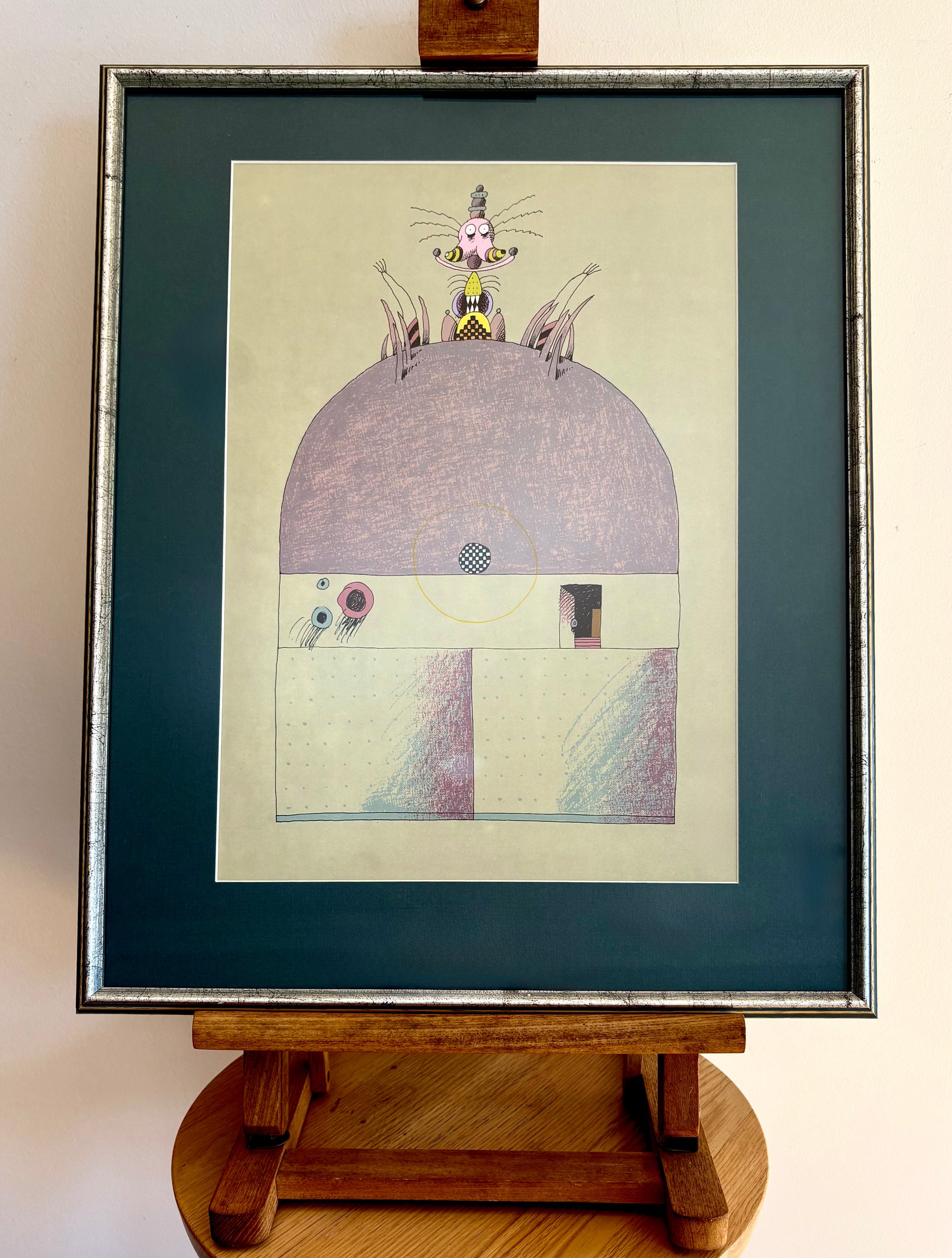 1979 Alexander Stitt limited edition lithographic print 58/350, framed vintage art