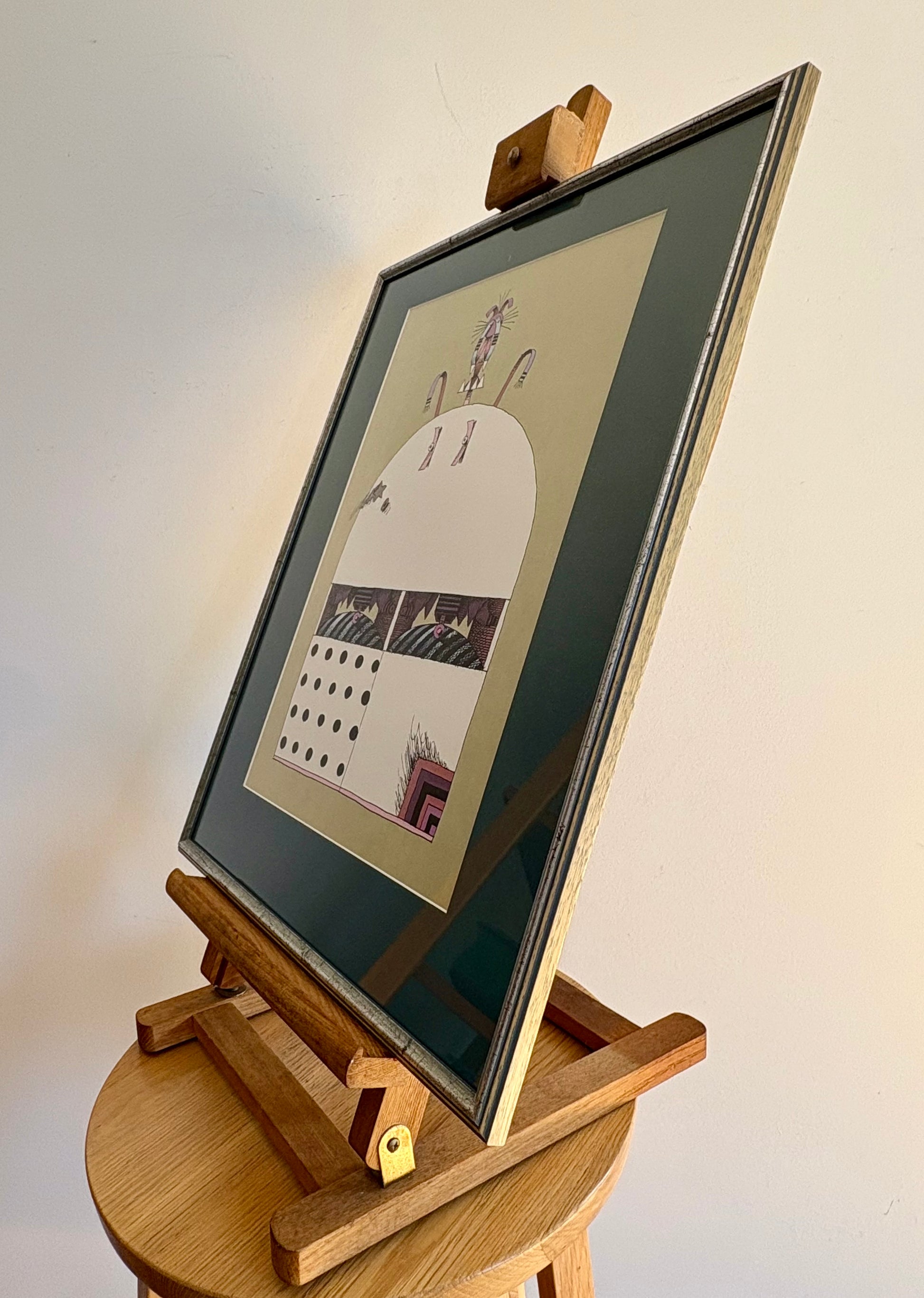 1979 Alexander Stitt limited edition lithographic print 58/350, framed vintage art