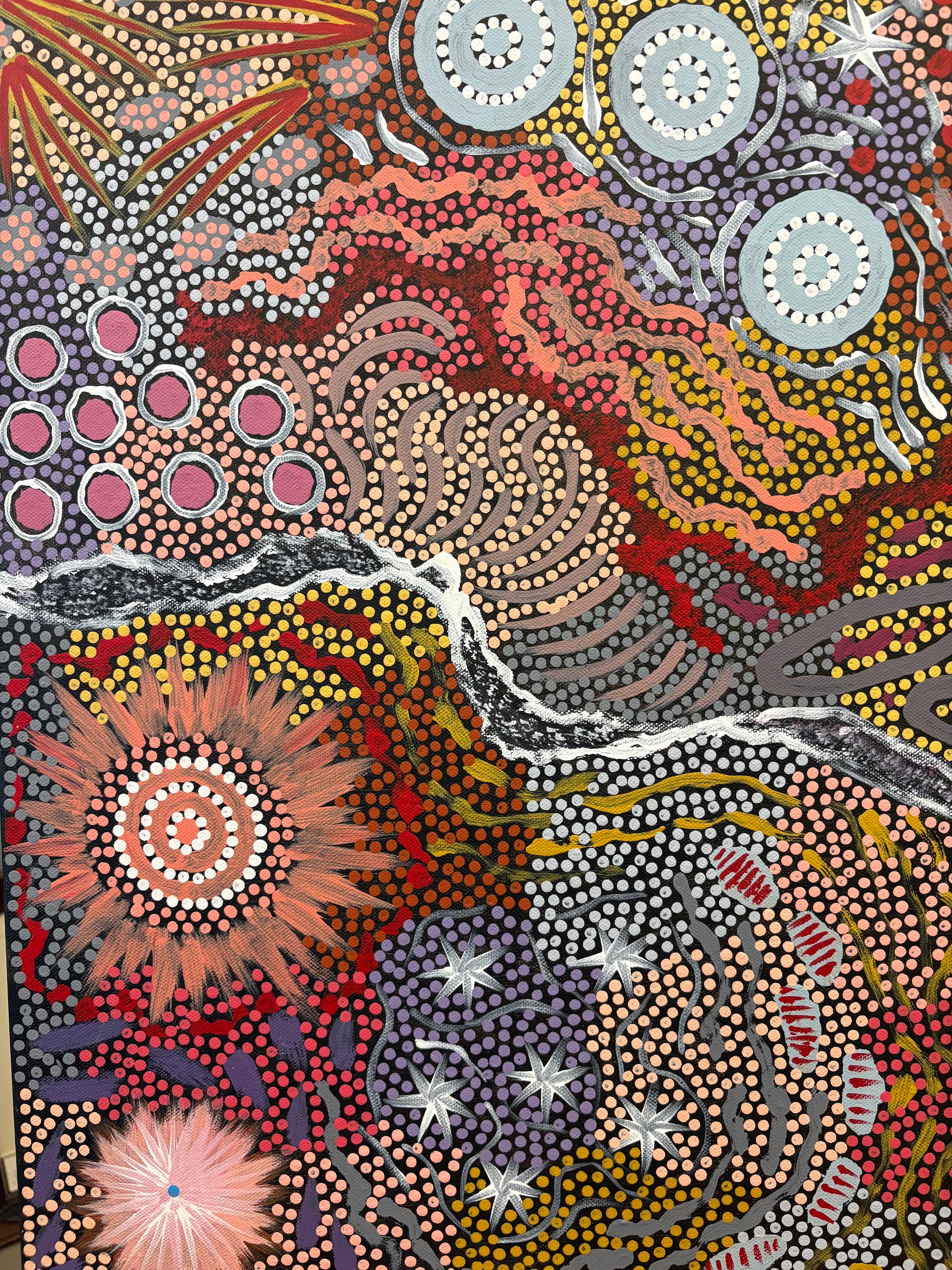 Original Aboriginal Painting, Michelle Possum, “Women’s Ceremony”