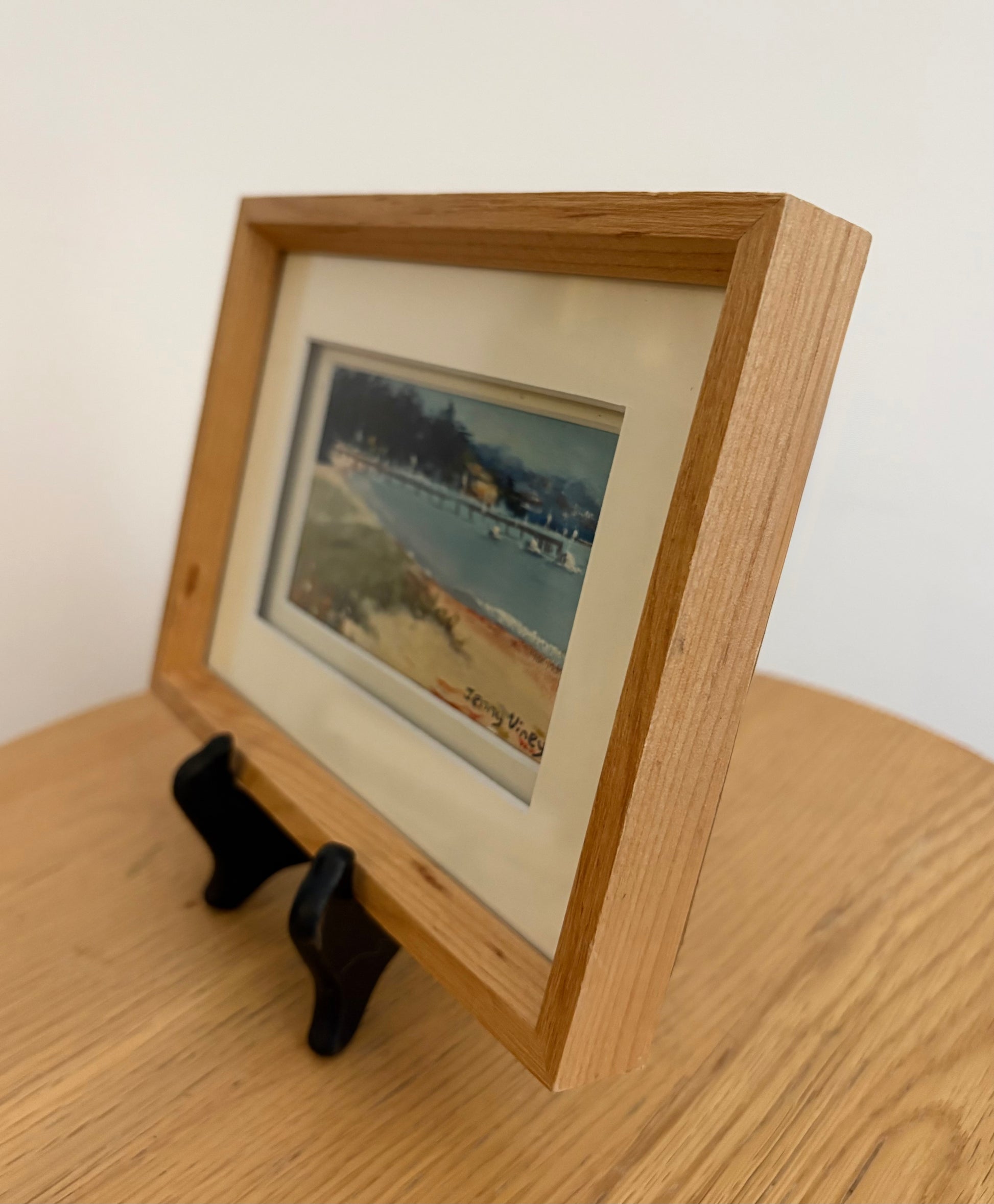 Original Jenny Viney miniature painting, Sorrento, framed art