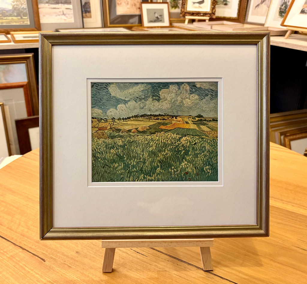 1950s Vintage print, Van Gogh, landscape, framed art