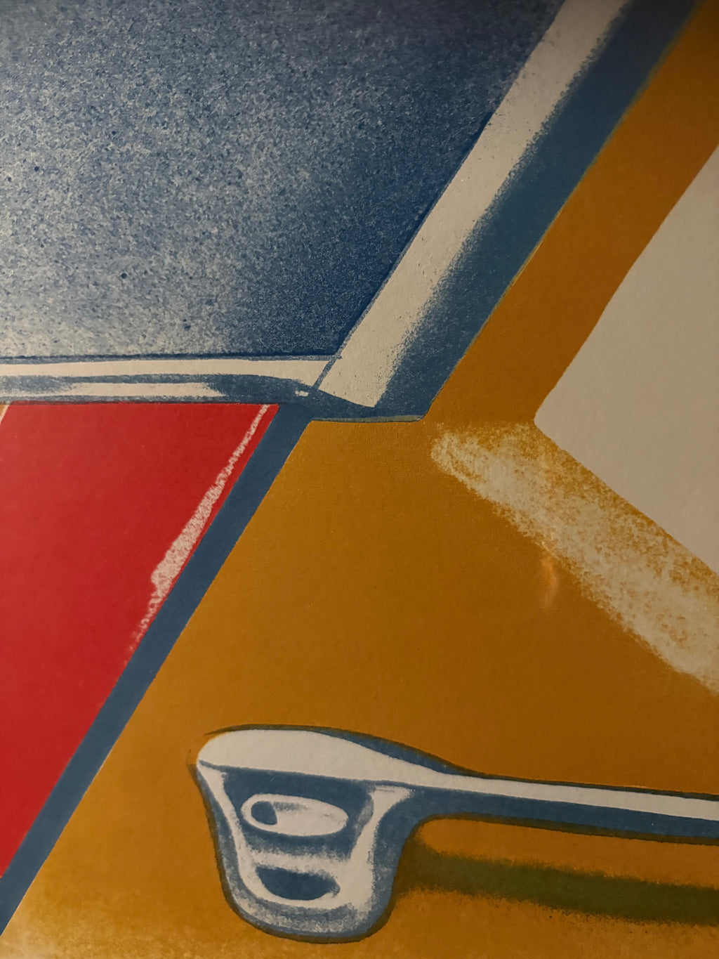 1972 lithograph, Pop Art, German framed vintage art poster, car