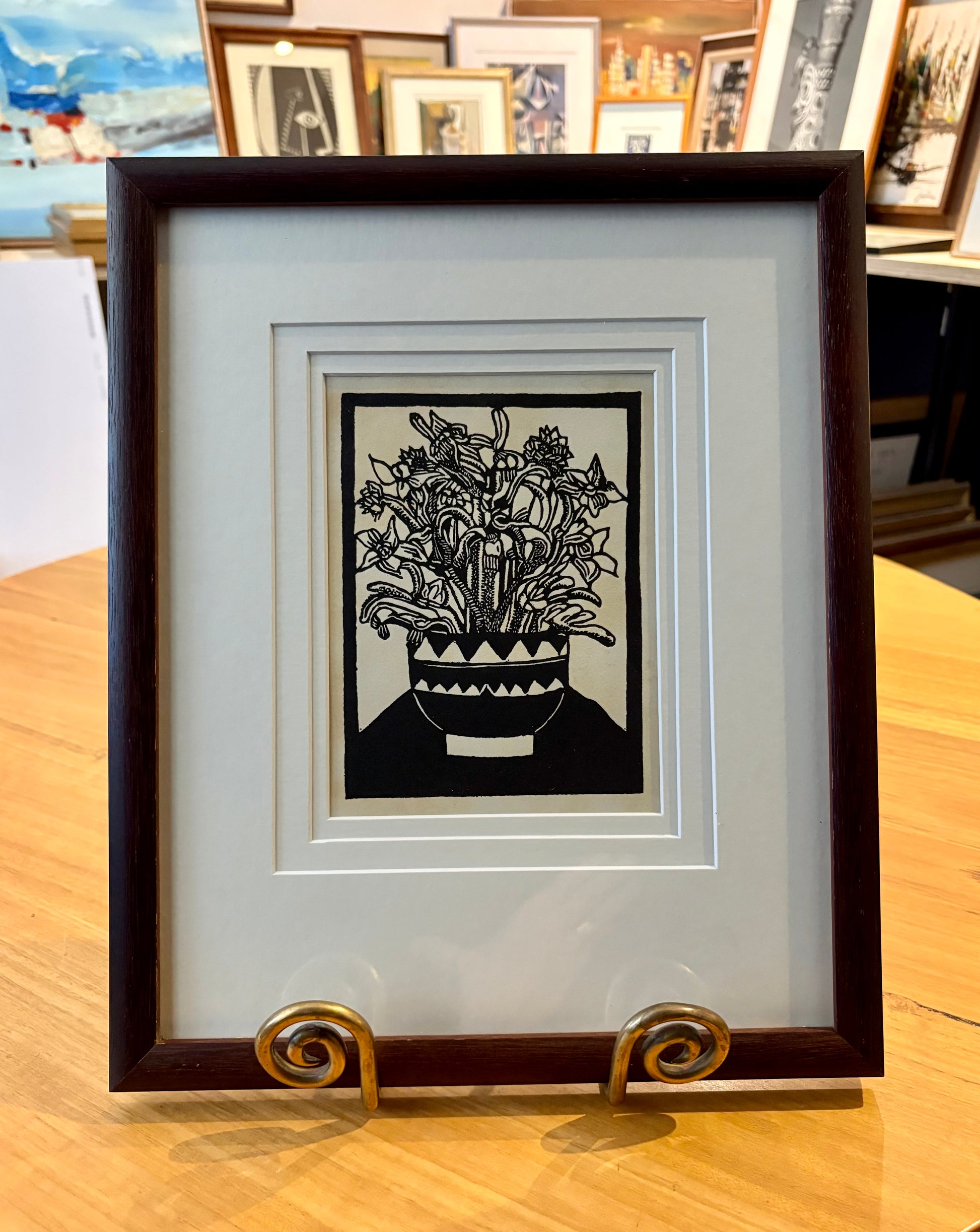 1929 Margaret Preston print, limited edition 184/250, antique framed art