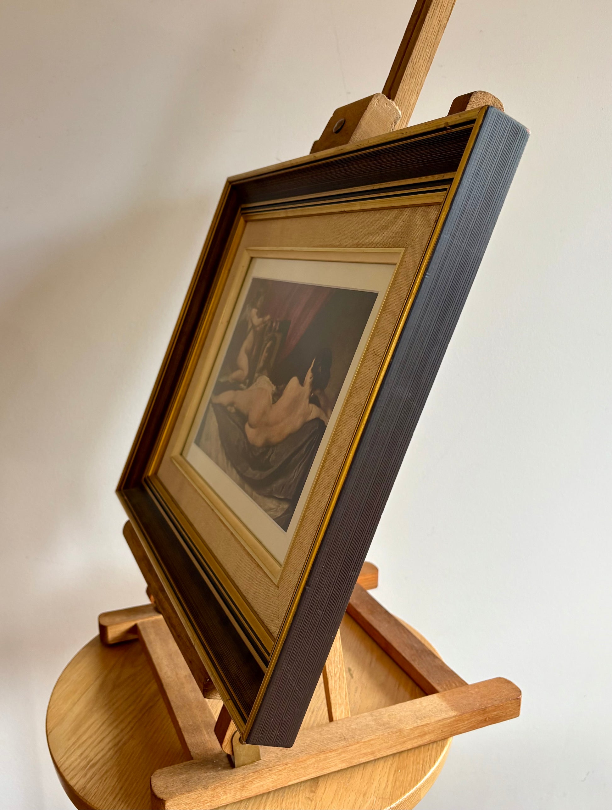 Vintage print “Venus”, Cupid, Diego Velázquez, framed vintage art