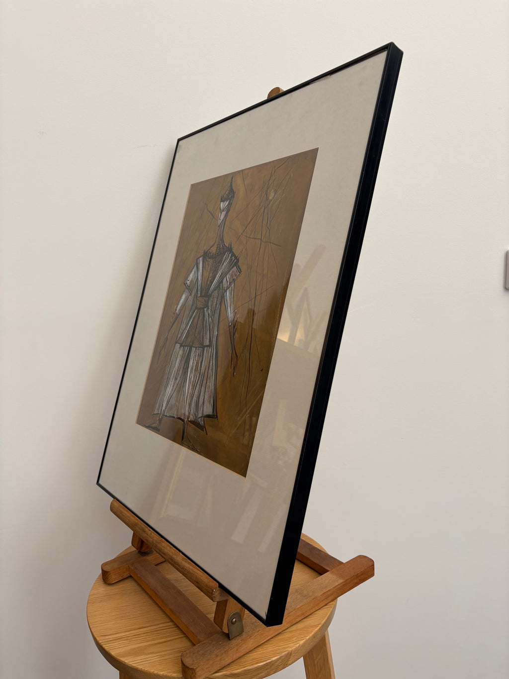 Mid Century original costume design painting, Shakespeare, German, framed art