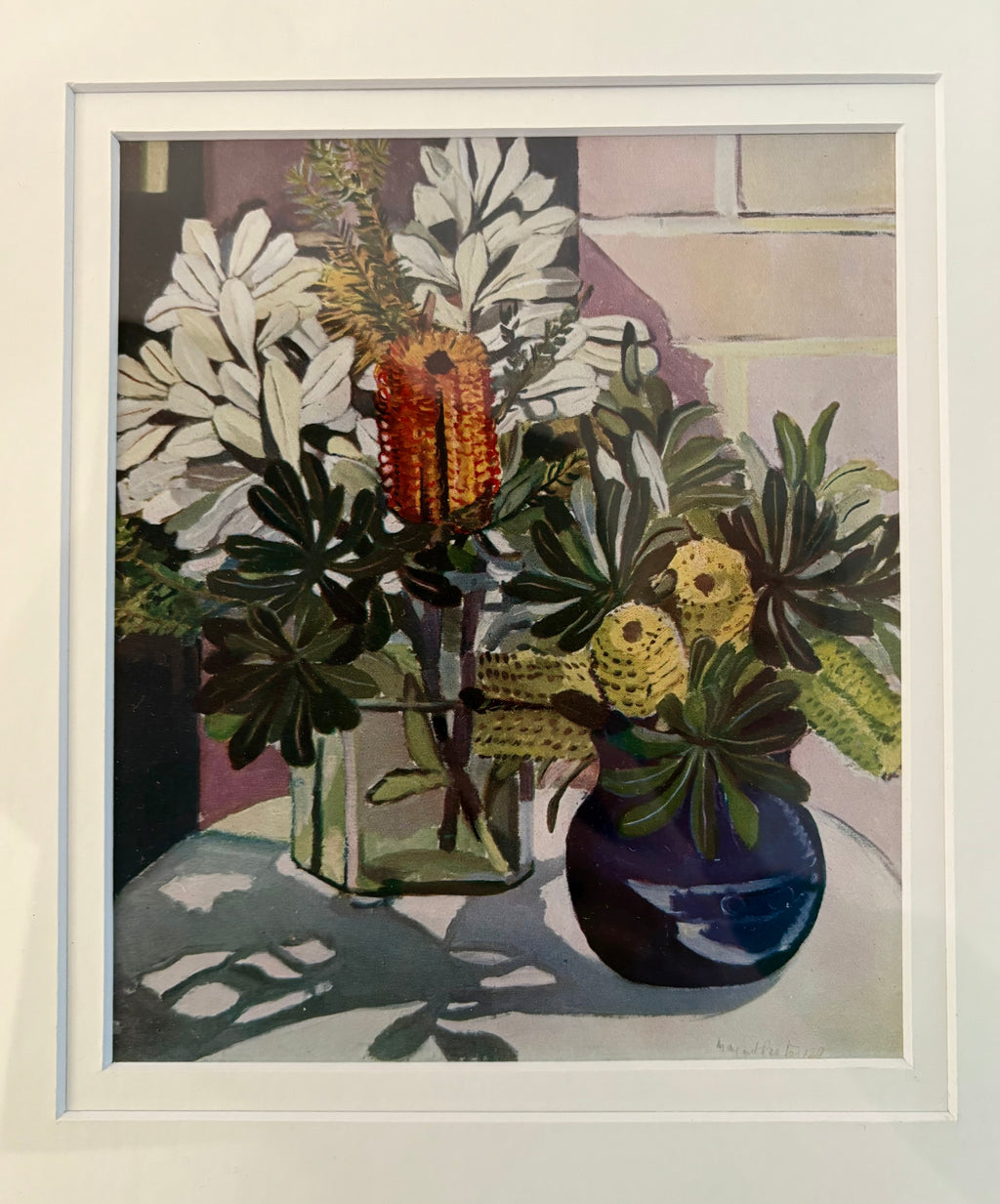 1929 Margaret Preston print, limited edition 117/250, antique framed art