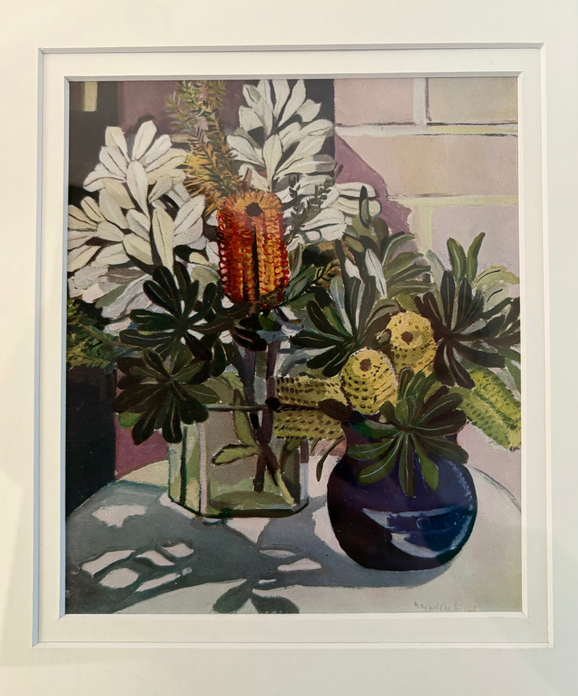 1929 Margaret Preston print, limited edition 117/250, antique framed art