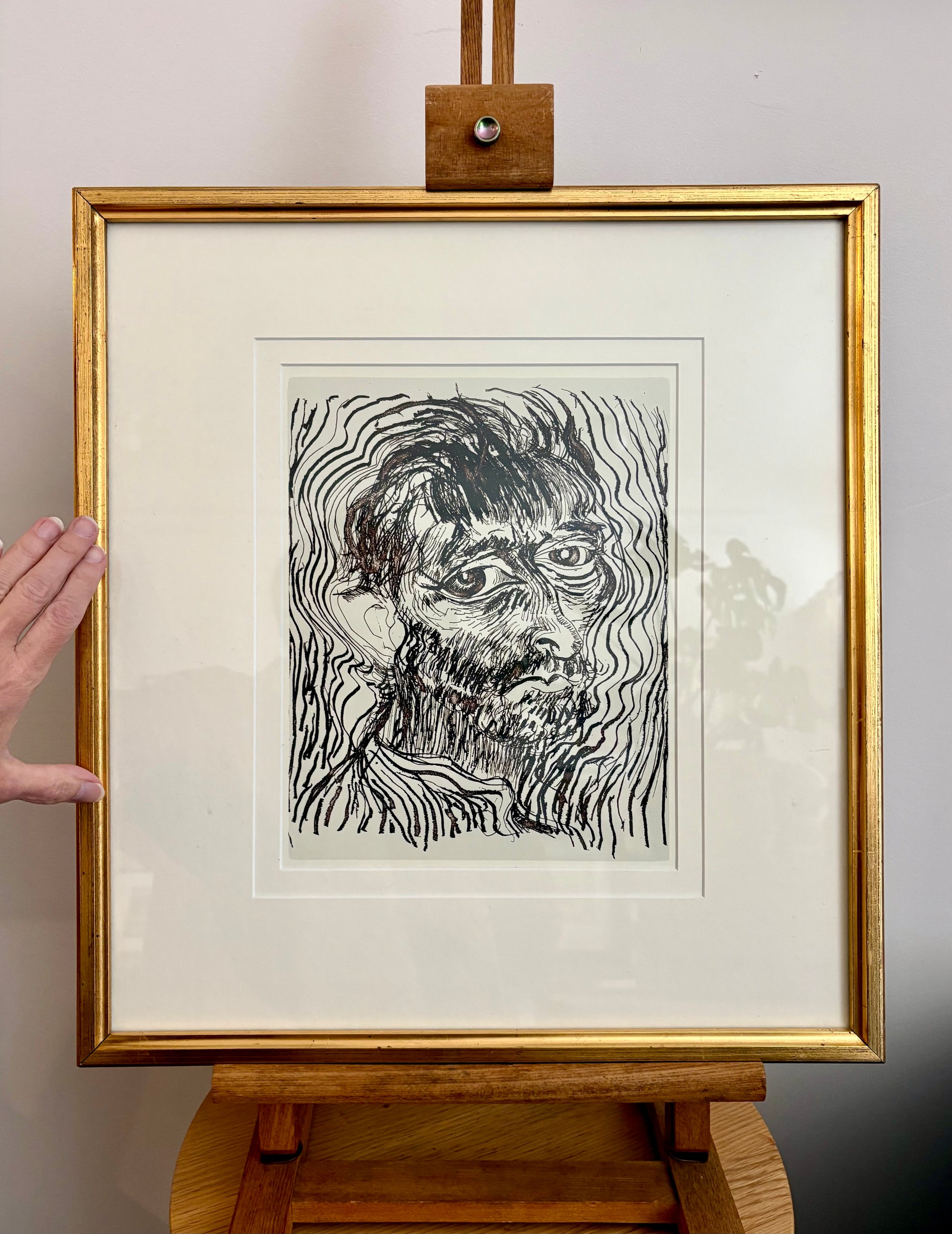 1983 Vintage Brett Whiteley facsimile process proof print, Van Gogh, Australian framed art
