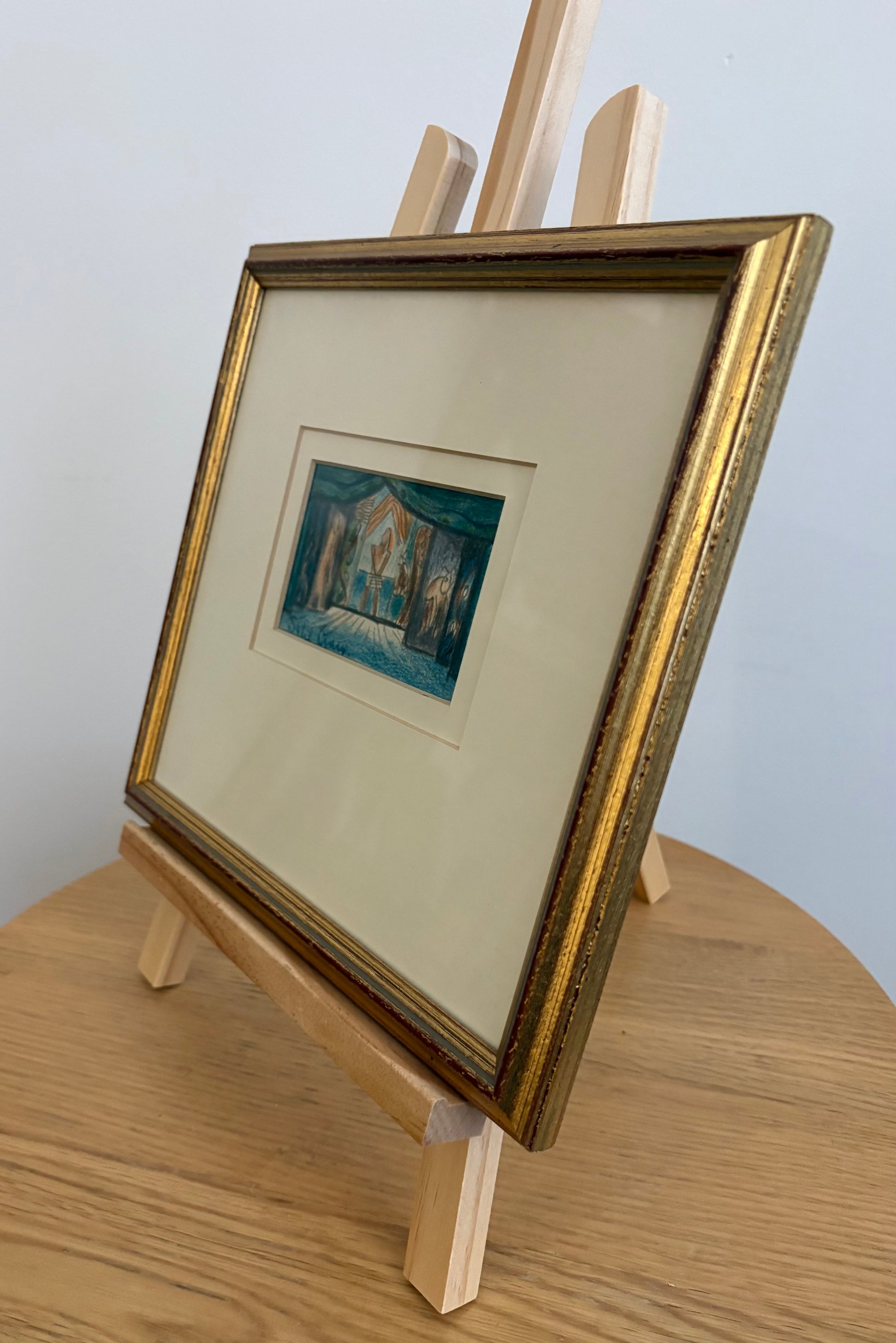Original Sybil Craig Mid Century drawing, Australian framed artwork
