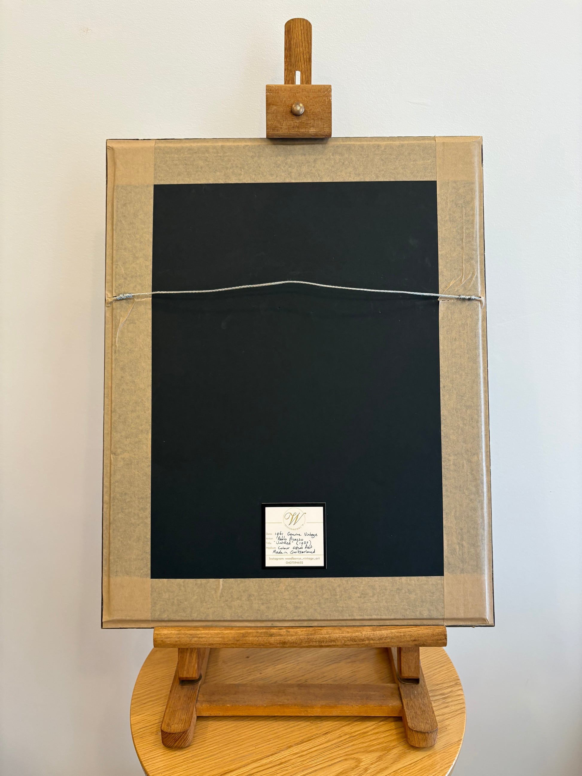 1961 Picasso print, portrait, vintage framed art, “Seated Woman (1937)” Mid Century