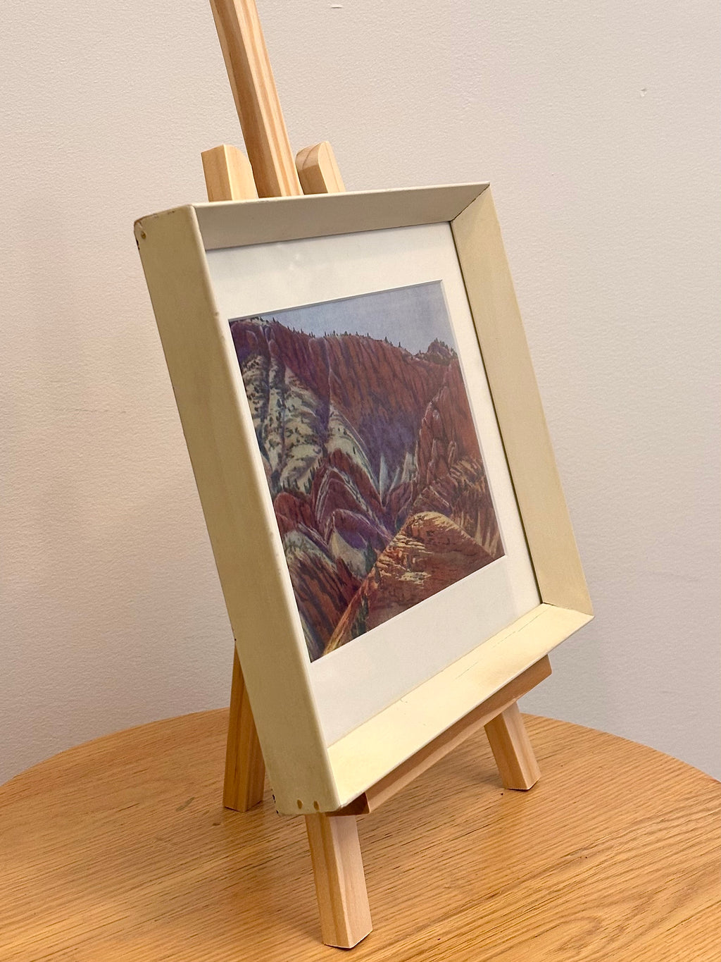 1944 Namatjira, Hermannsberg print, Central Australia. Framed mid century landscape
