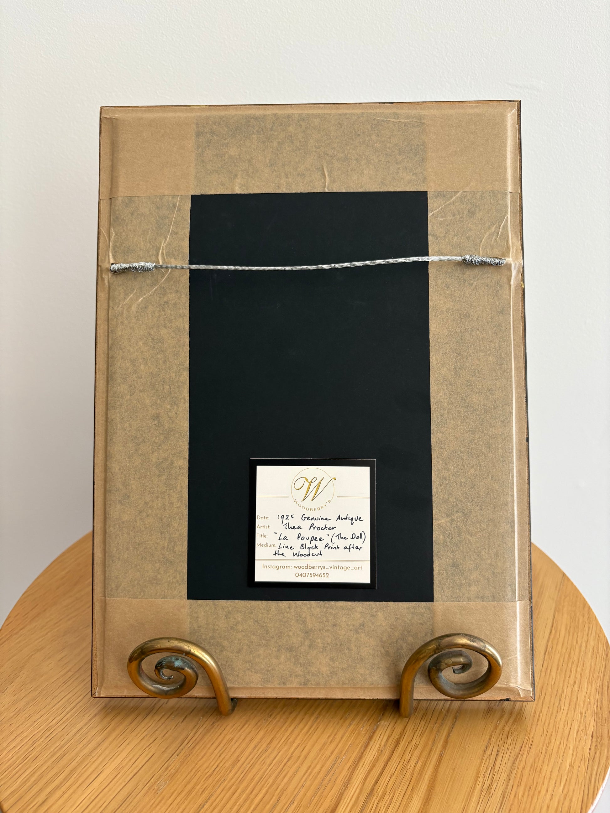 Thea Proctor 1925 antique print, “La Poupée”, Australian art