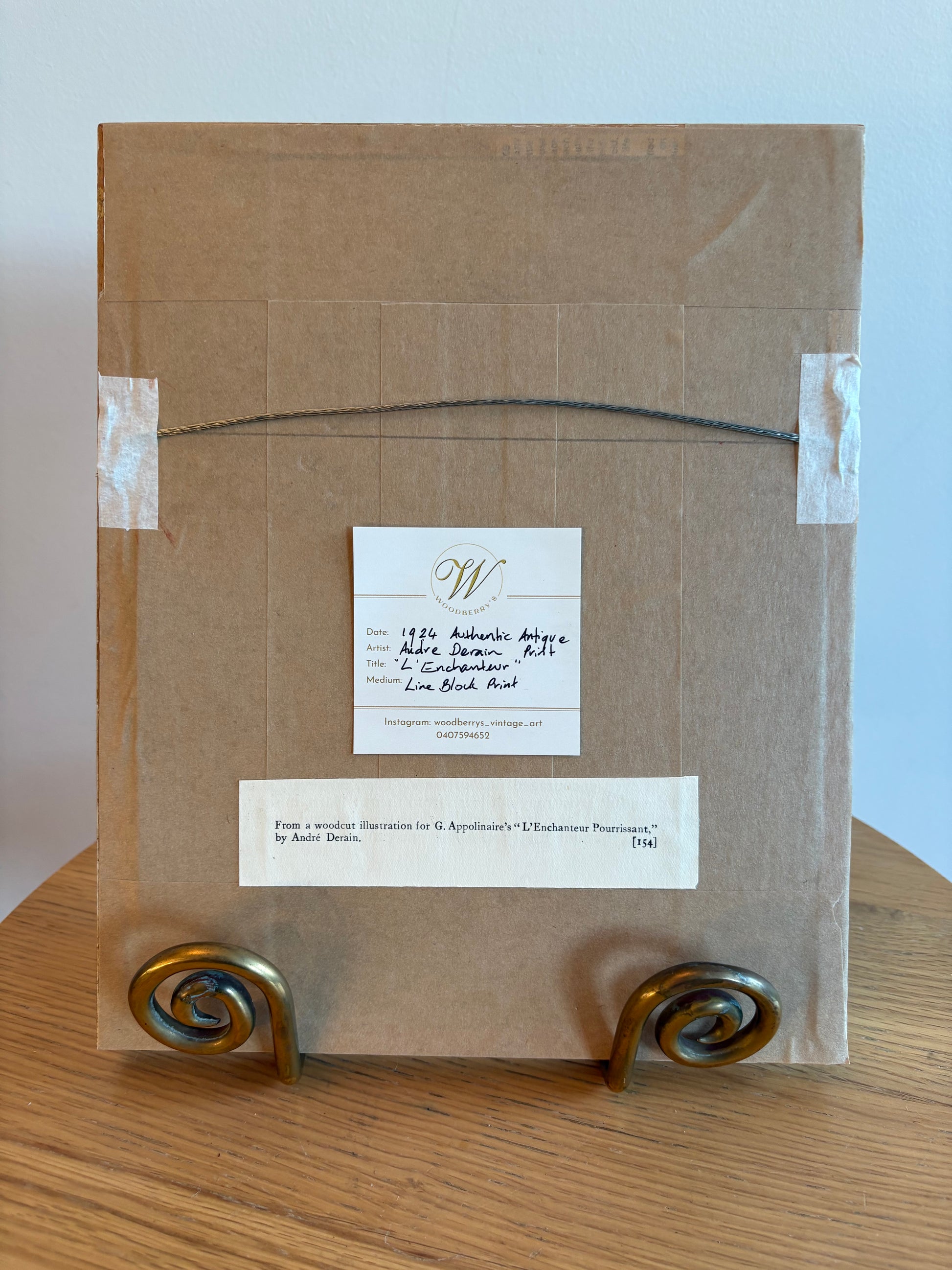 1924 Andre Derain print, French, Fauvism, framed antique art