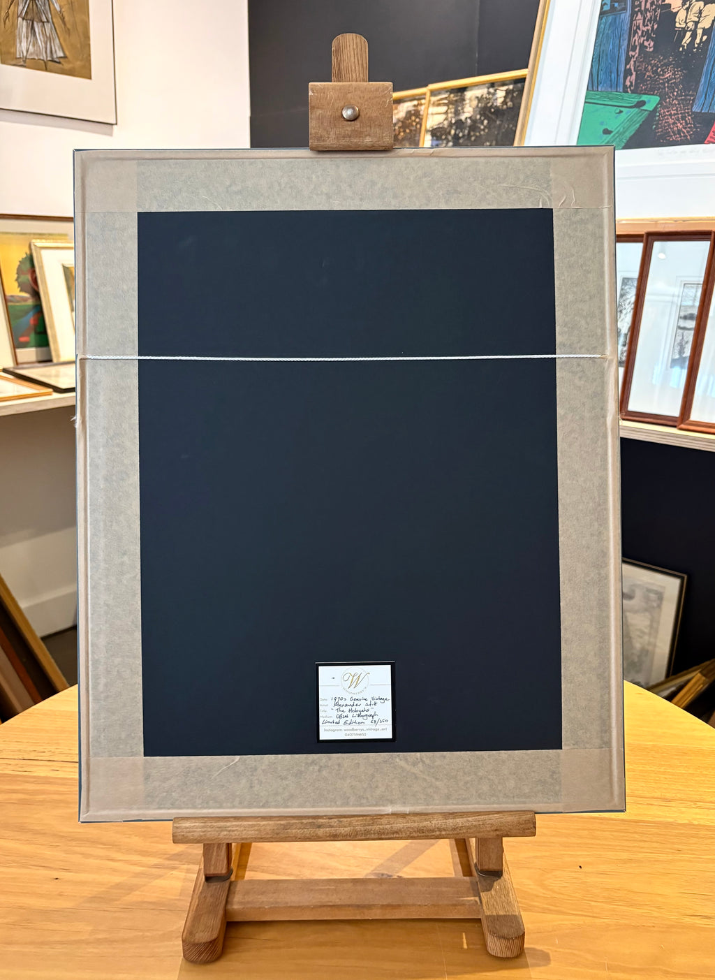 1970s Alexander Stitt limited edition lithographic print 58/350, framed vintage art