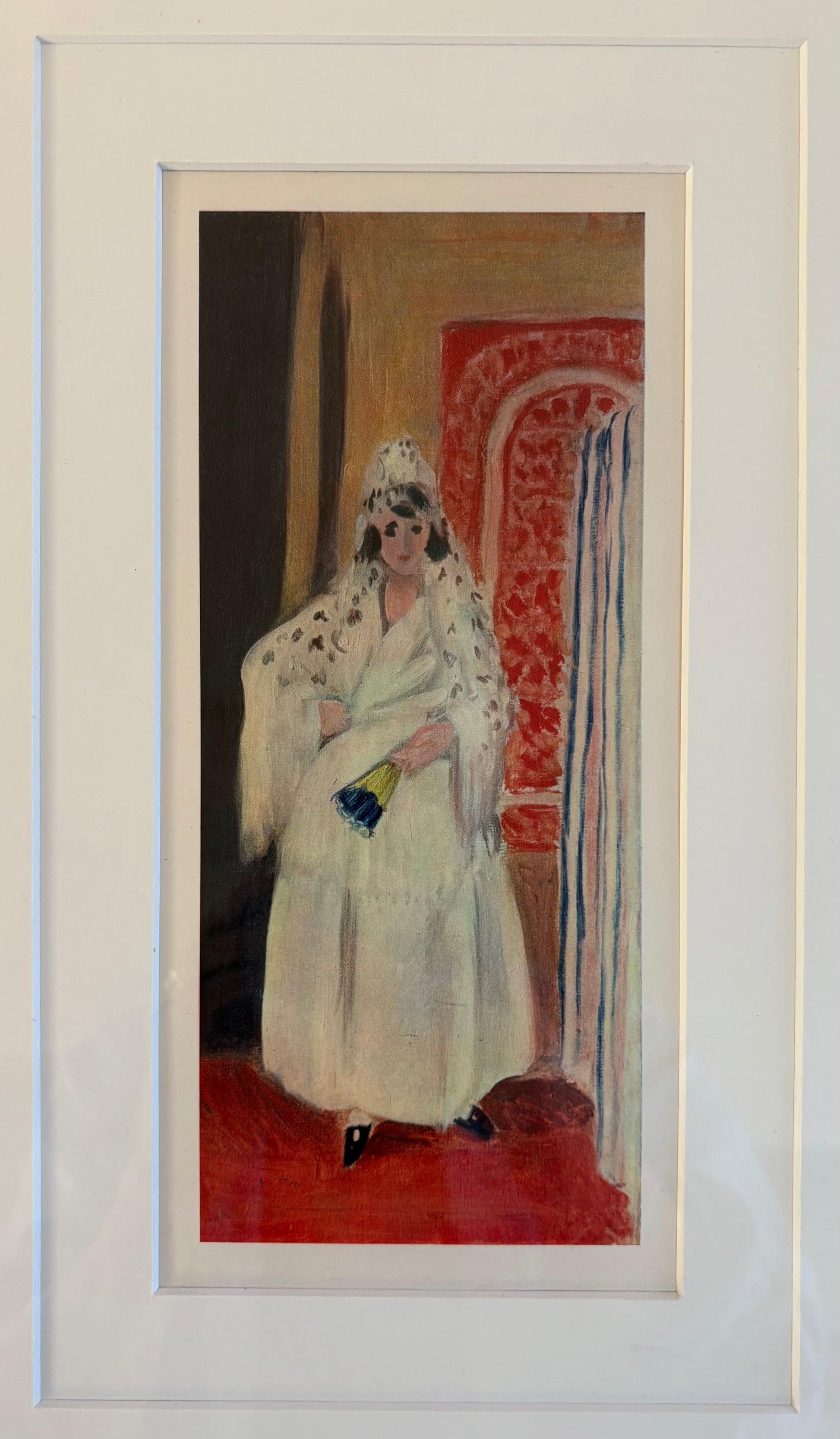 1939 Vintage Henri Matisse fine art print, "Spanish Girl", framed art, mid-century wall art