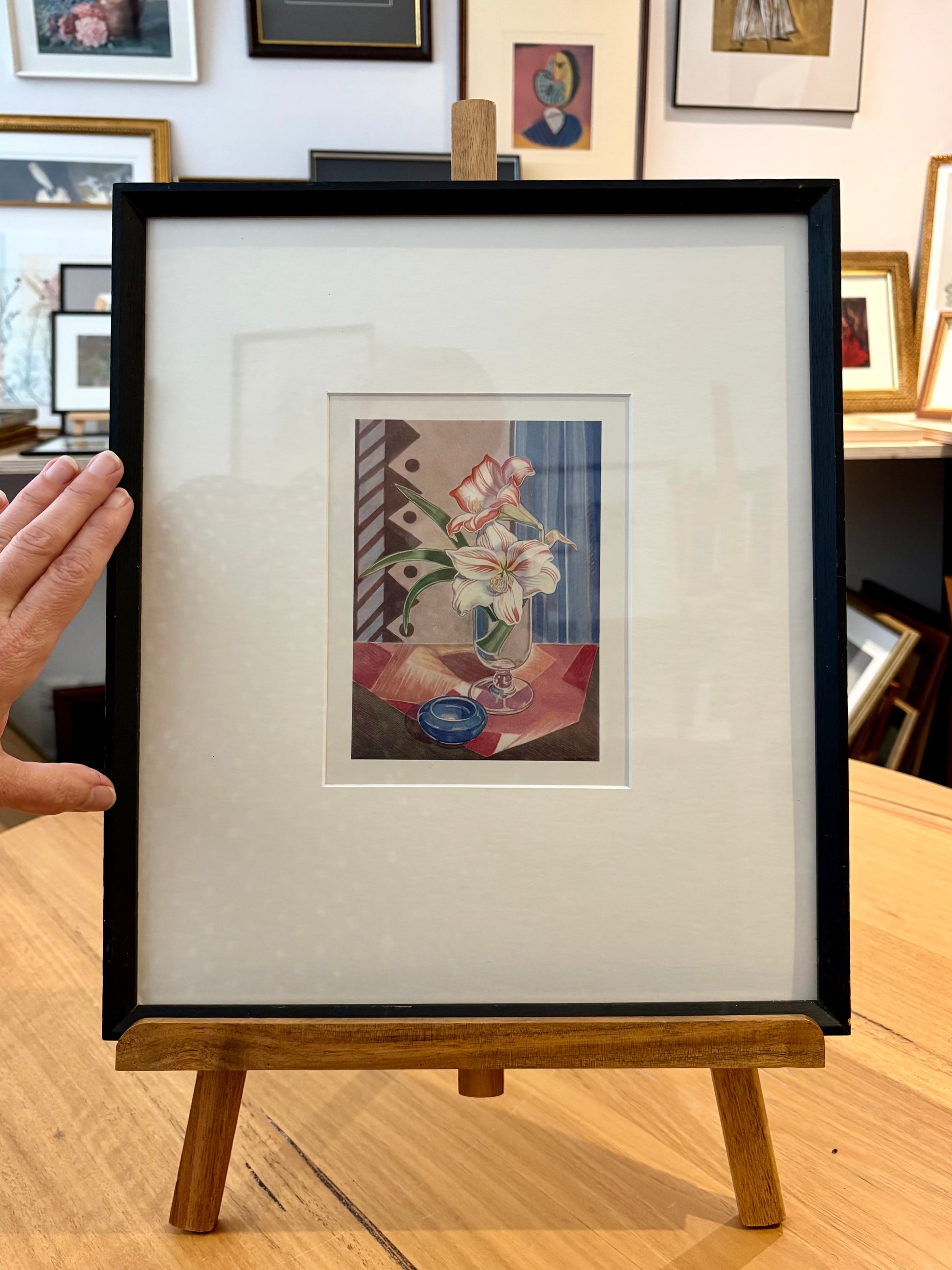 Thea Proctor 1930s antique print, “Illawarra Lily”, Australian art