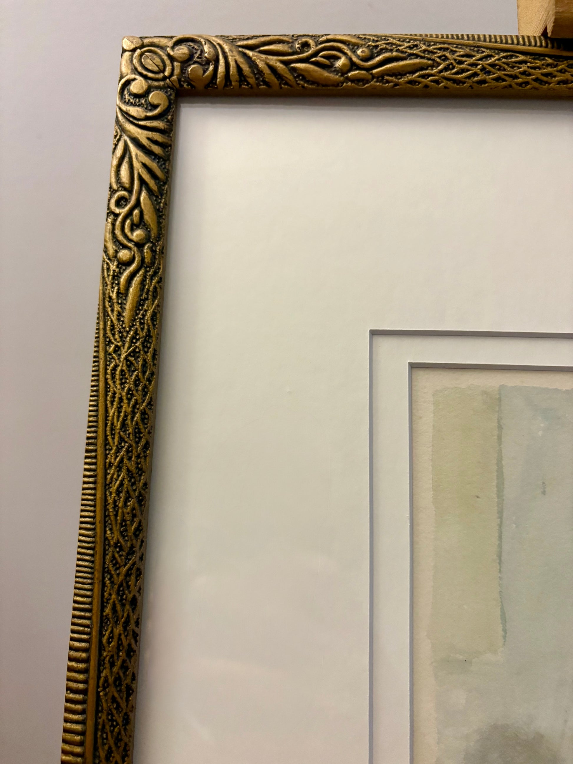 1900s French original watercolour painting, Impressionist, antique framed art